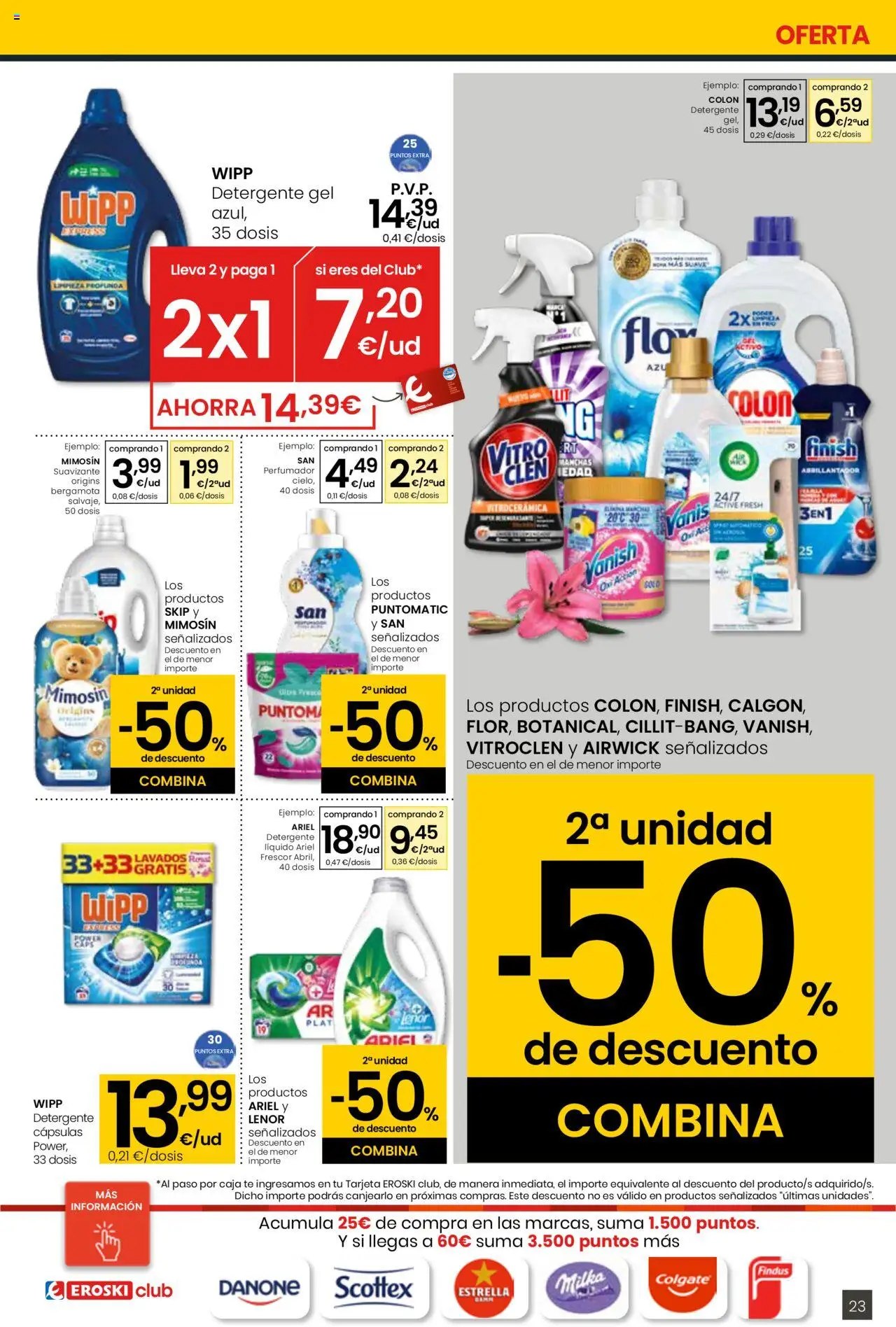 Eroski - Para conquistarte Center │ válido desde el 14.08.2025 | Página: 23 | Productos: Ron, Té, Ropa, Caja