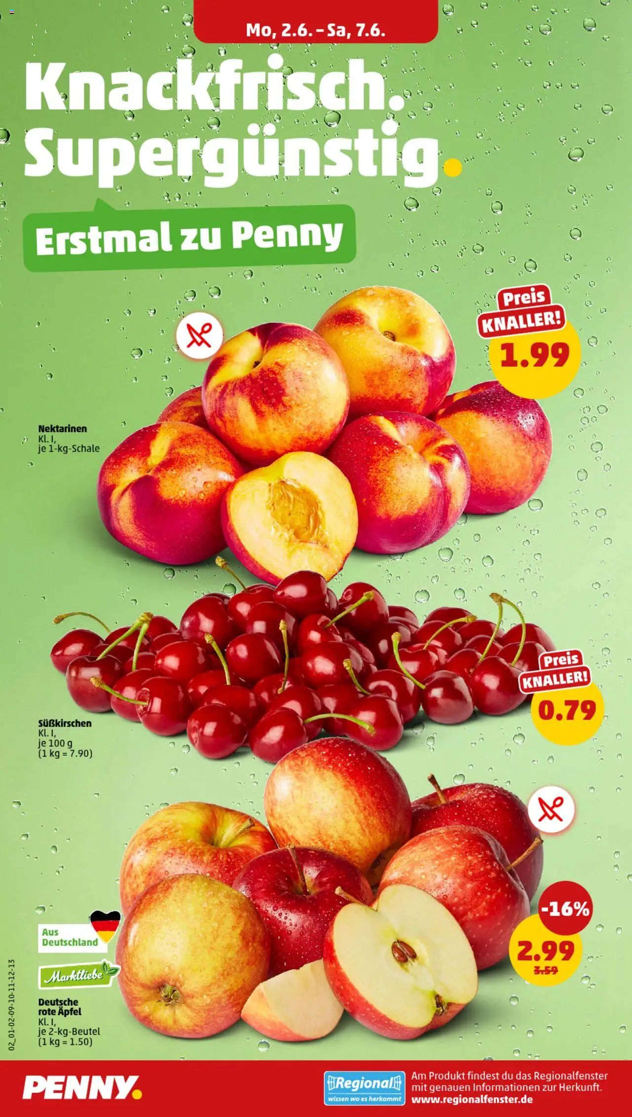 Penny Prospekt 	 - gültig ab dem 02.06.2025 | Seite: 2 | Produkte: Nektarinen, Äpfel