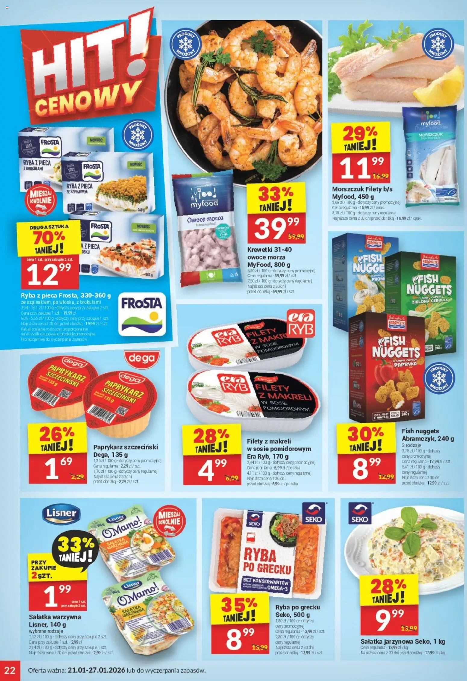 Twój Market Gazetka od 21.01.2026 | Strona: 22 | Produkty: Ryba po grecku, Ryba, Sałatka, Owoce