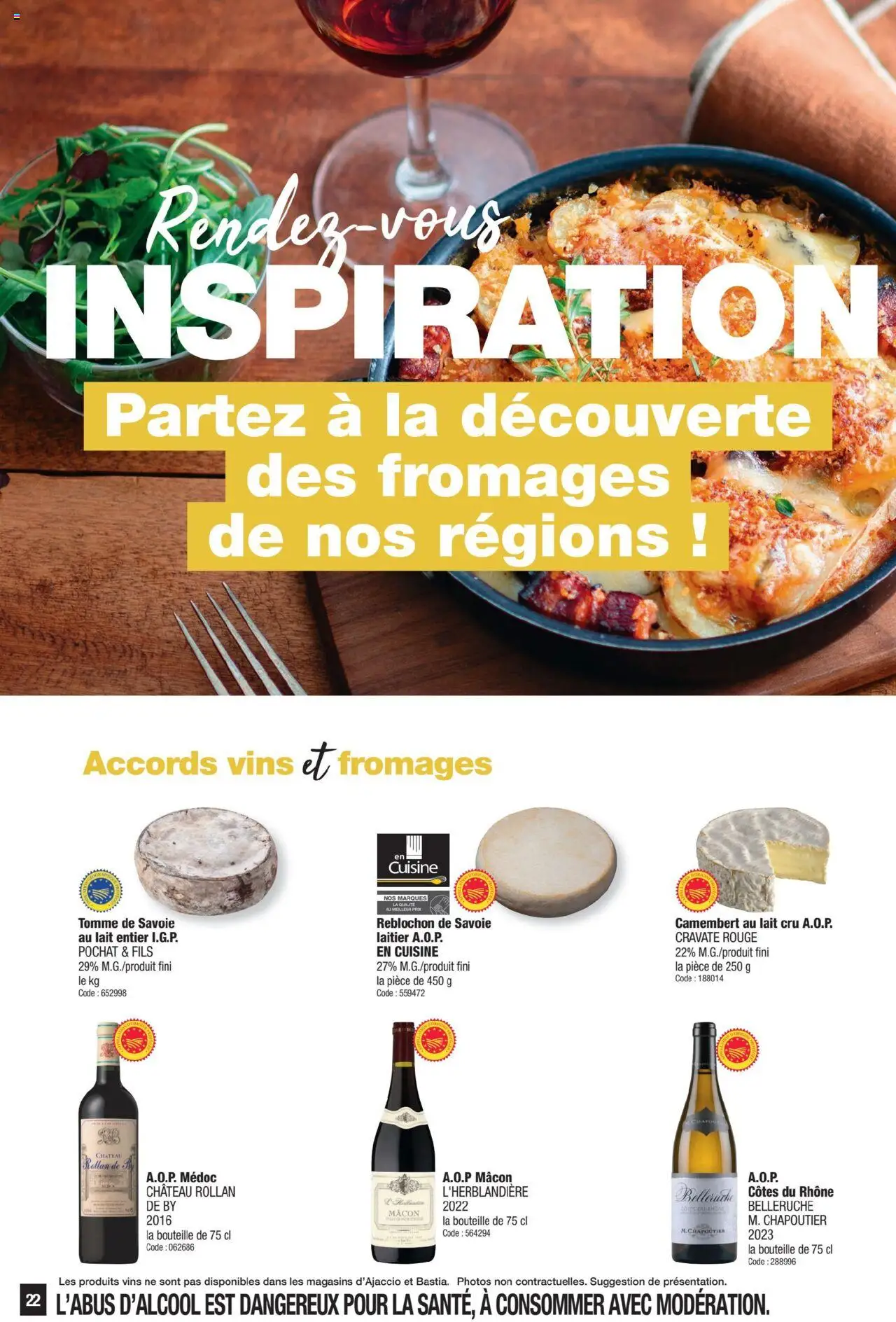  | Page: 22 | Produits: Lait entier, Lait, Cravate, Camembert