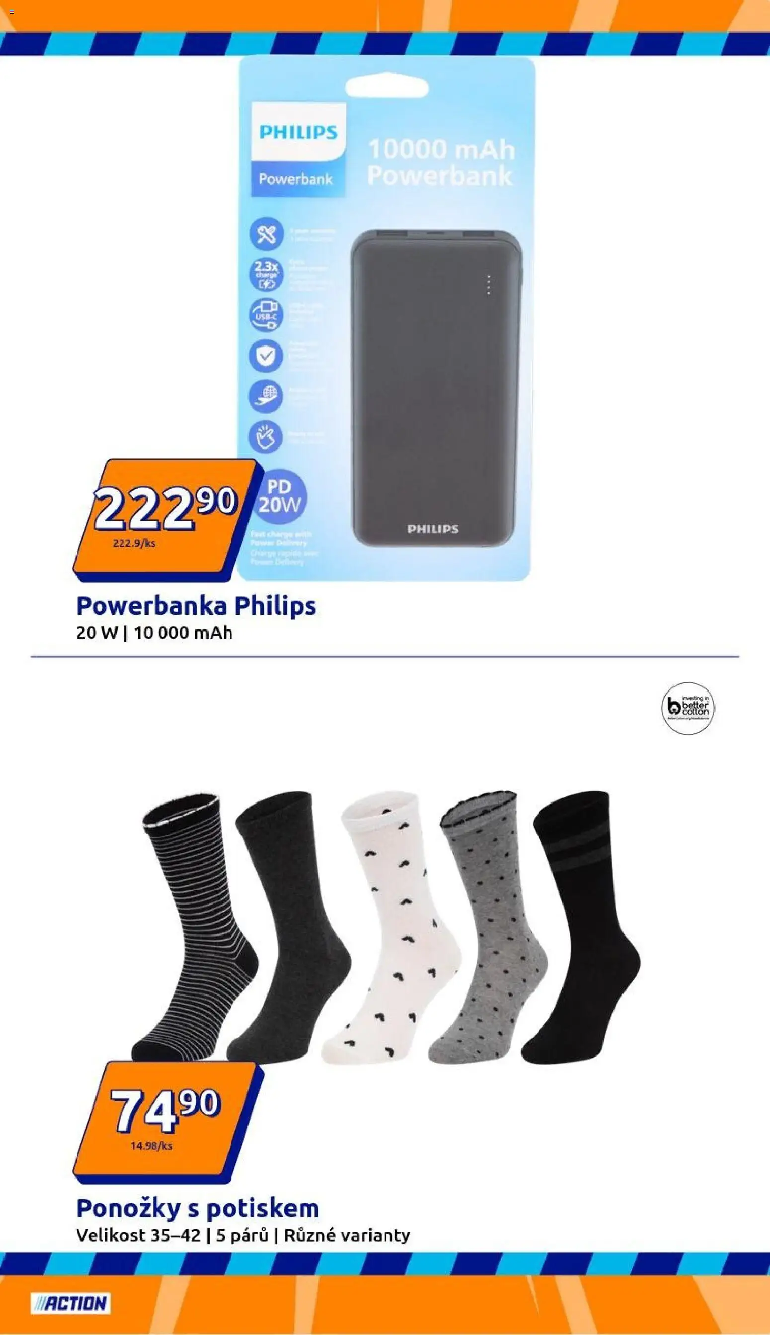 Action leták od 31.12.2025 | Strana: 7 | Produkty: Ponožky, Powerbanka