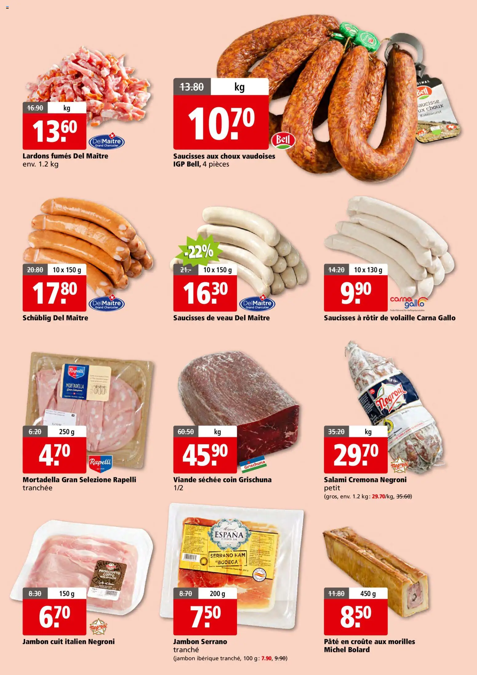Aligro Aktionen 2000 Chavannes, Matran, Genève, Sion – gültig ab 26.01.2026 | Seite: 3 | Produkte: Salami