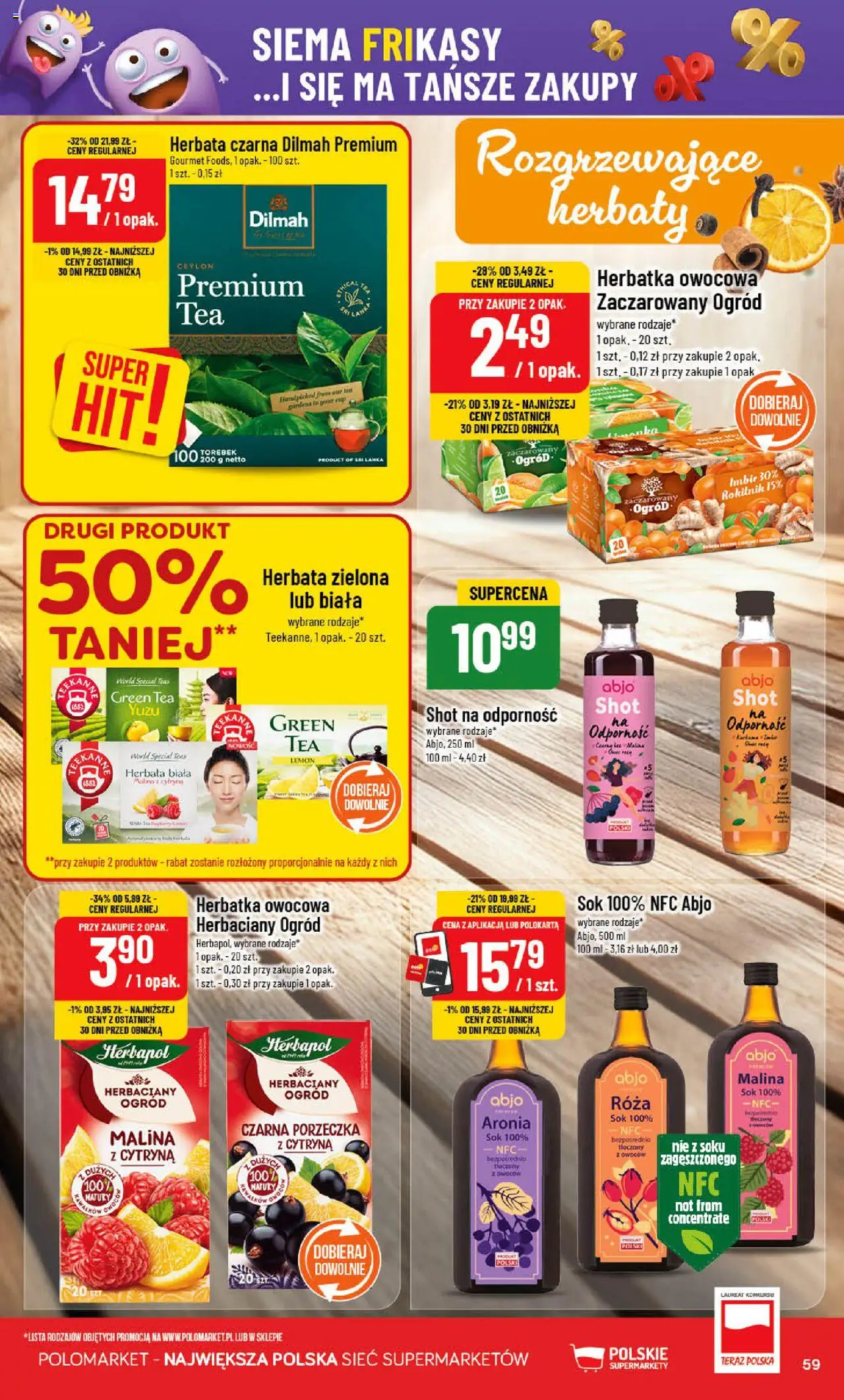 POLOmarket Gazetka od 15.10.2025 | Strona: 59 | Produkty: Cytryna, Porzeczka, Sok, Herbata