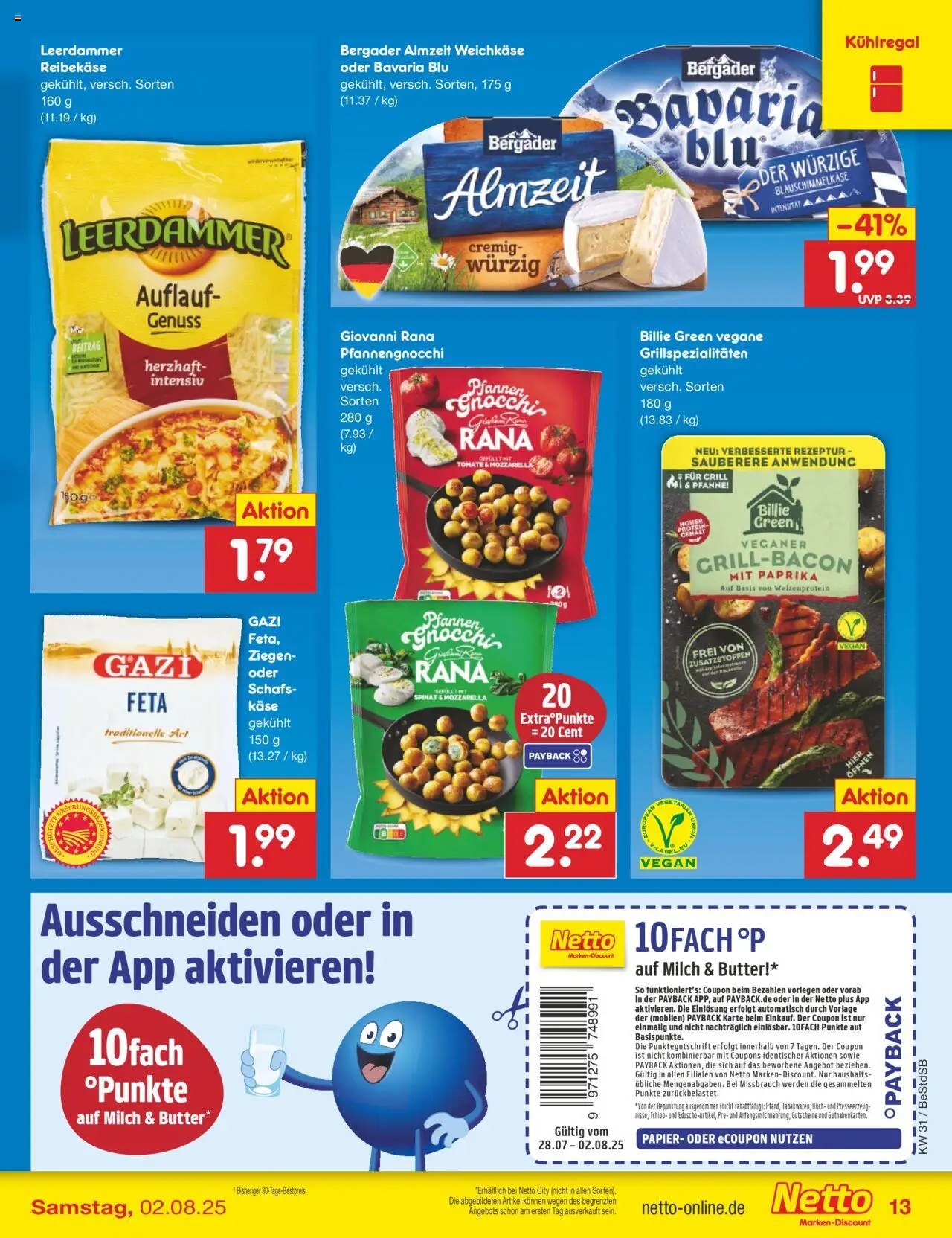 Netto Marken-Discount Prospekt 	 - gültig ab dem 28.07.2025 | Seite: 19 | Produkte: Feta, Leerdammer, Paprika, Reibekase