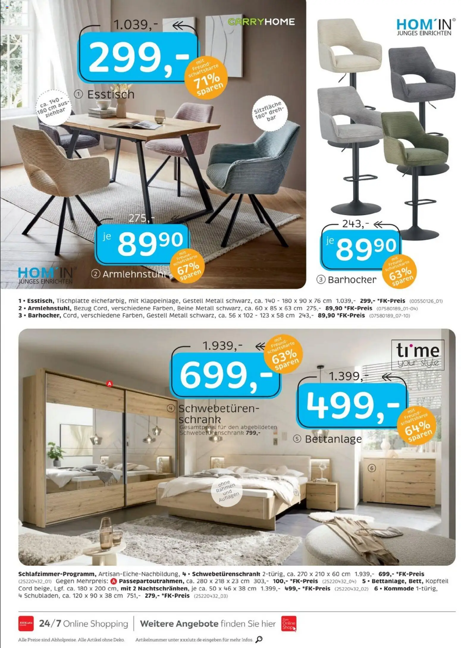 XXXL Lutz Restaurantgutscheine – gültig ab 08.03.2026 | Seite: 10 | Produkte: Esstisch, Barhocker, Schwebetürenschrank, Schrank