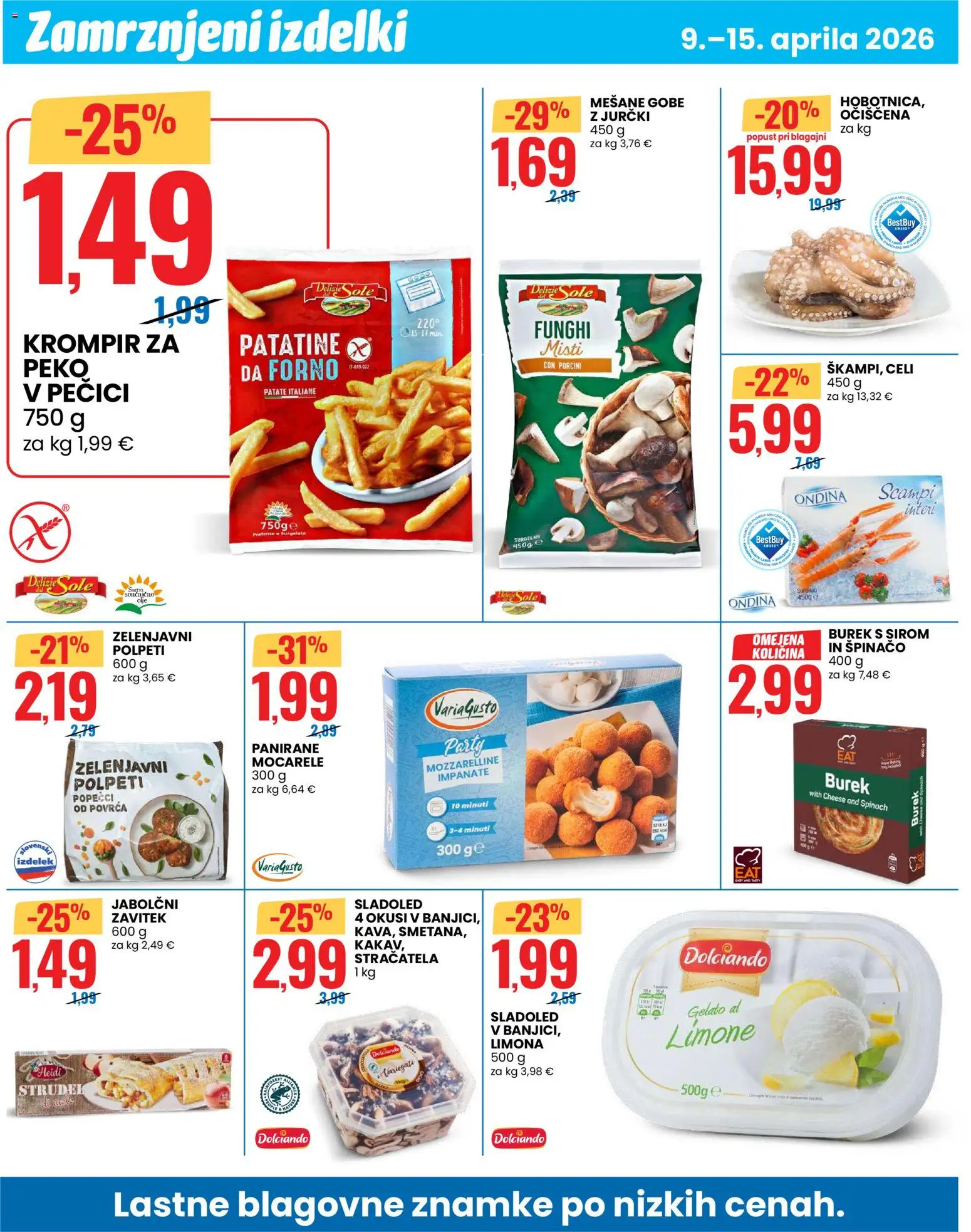 Novi Eurospin katalog ponudbe – veljaven od 09.04.2026 | Stran: 6 | Izdelki: Sladoled, Krompir, Limona
