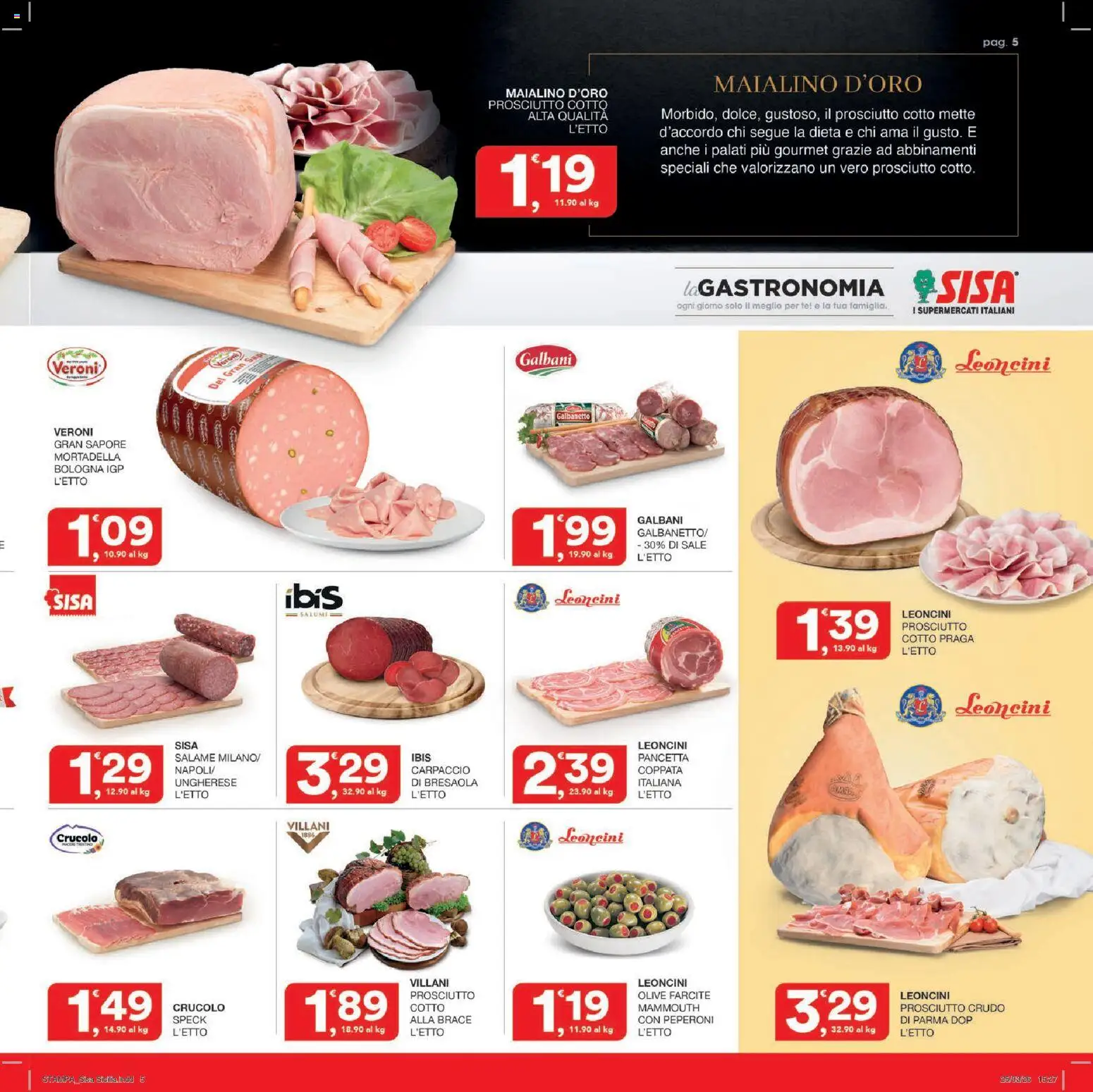 Volantino SISA del 09.04.2026 | Pagina: 5 | Prodotti: Speck, Bresaola, Pancetta, Mortadella