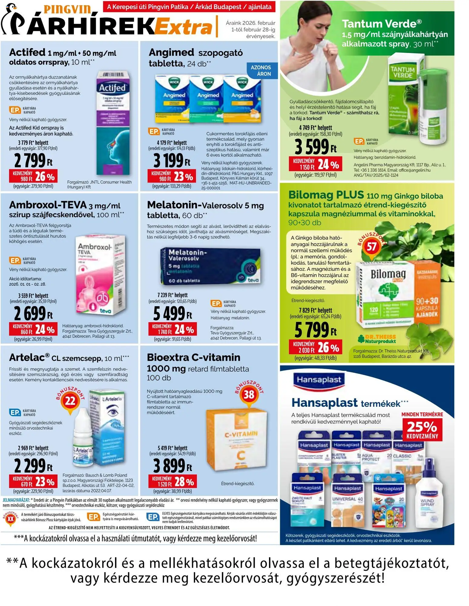 Pingvin Patika akciós ujság - amely érvényes a következő dátumtól: 01.02.2026 | Oldal: 2 | Termékek: Ginkgo biloba