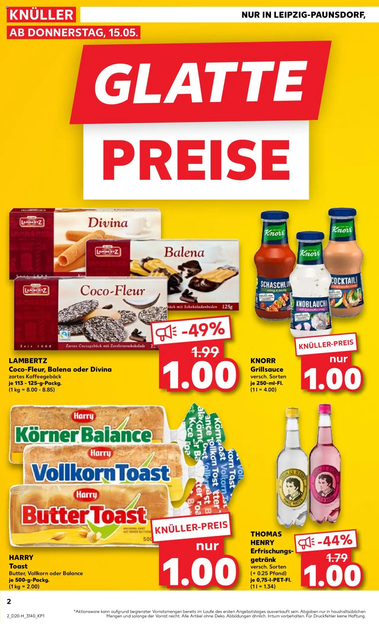 Kaufland - Leipzig, Dresdner Straße 80 - gültig ab dem 15.05.2025 | Seite: 2 | Produkte: Butter, Toast, Knorr, Knoblauch