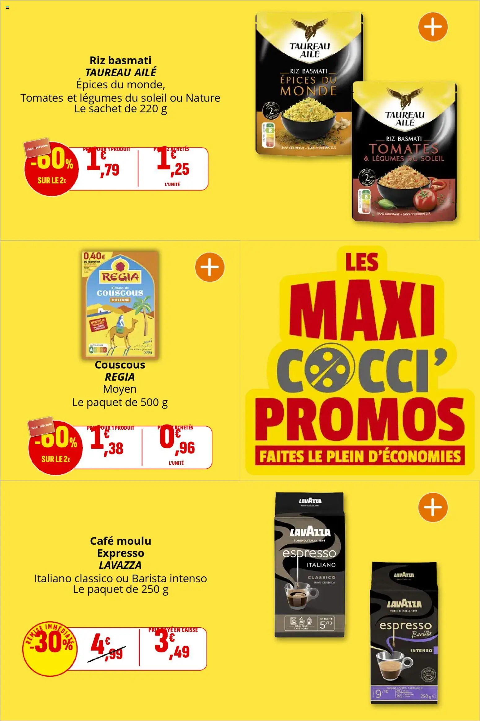 {H1} | Page: 5 | Produits: Four, Couscous, Café moulu, Tomates