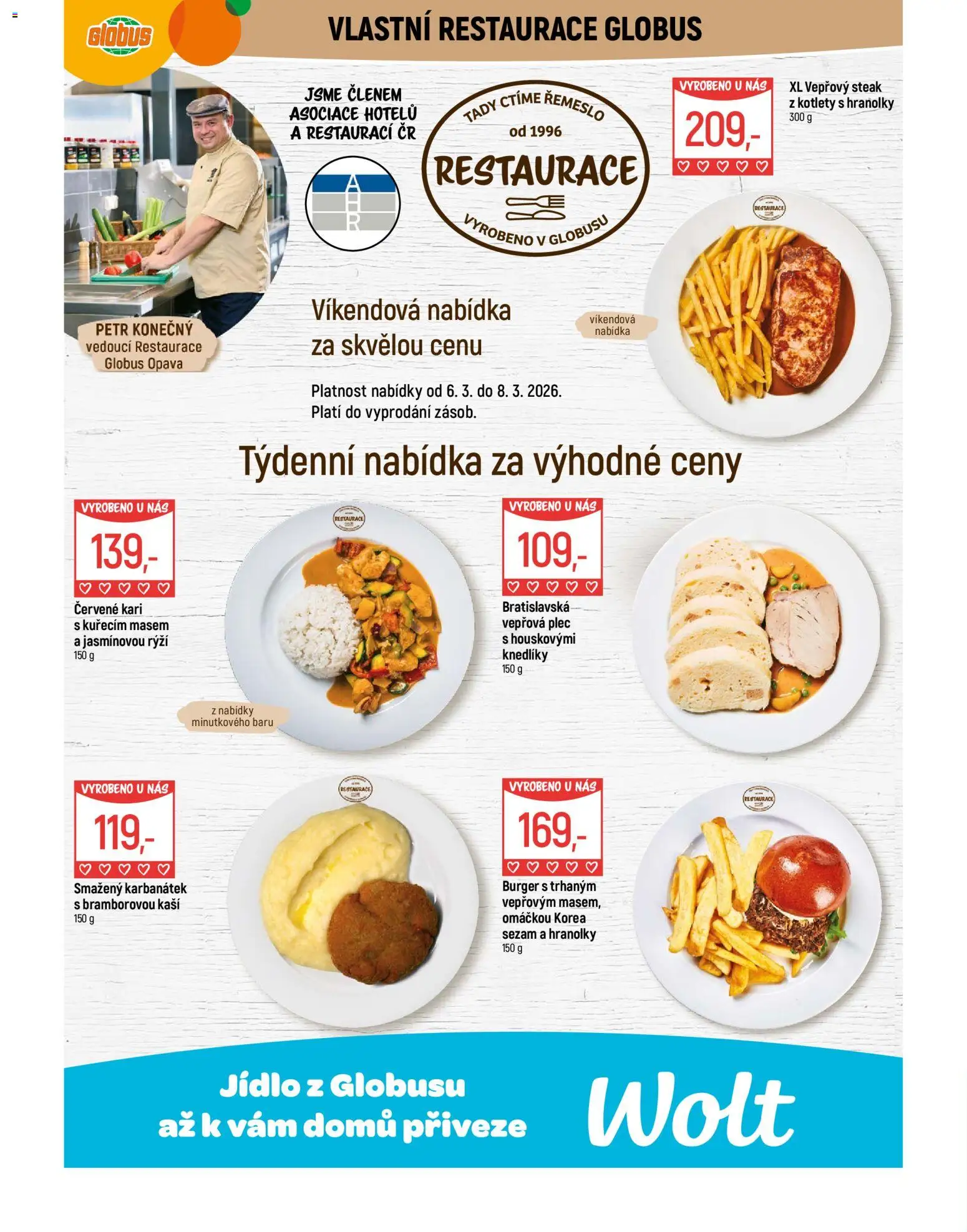 Globus leták - Opava od 04.03.2026 | Strana: 7 | Produkty: Globus, Hranolky, Steak, Vepřová plec