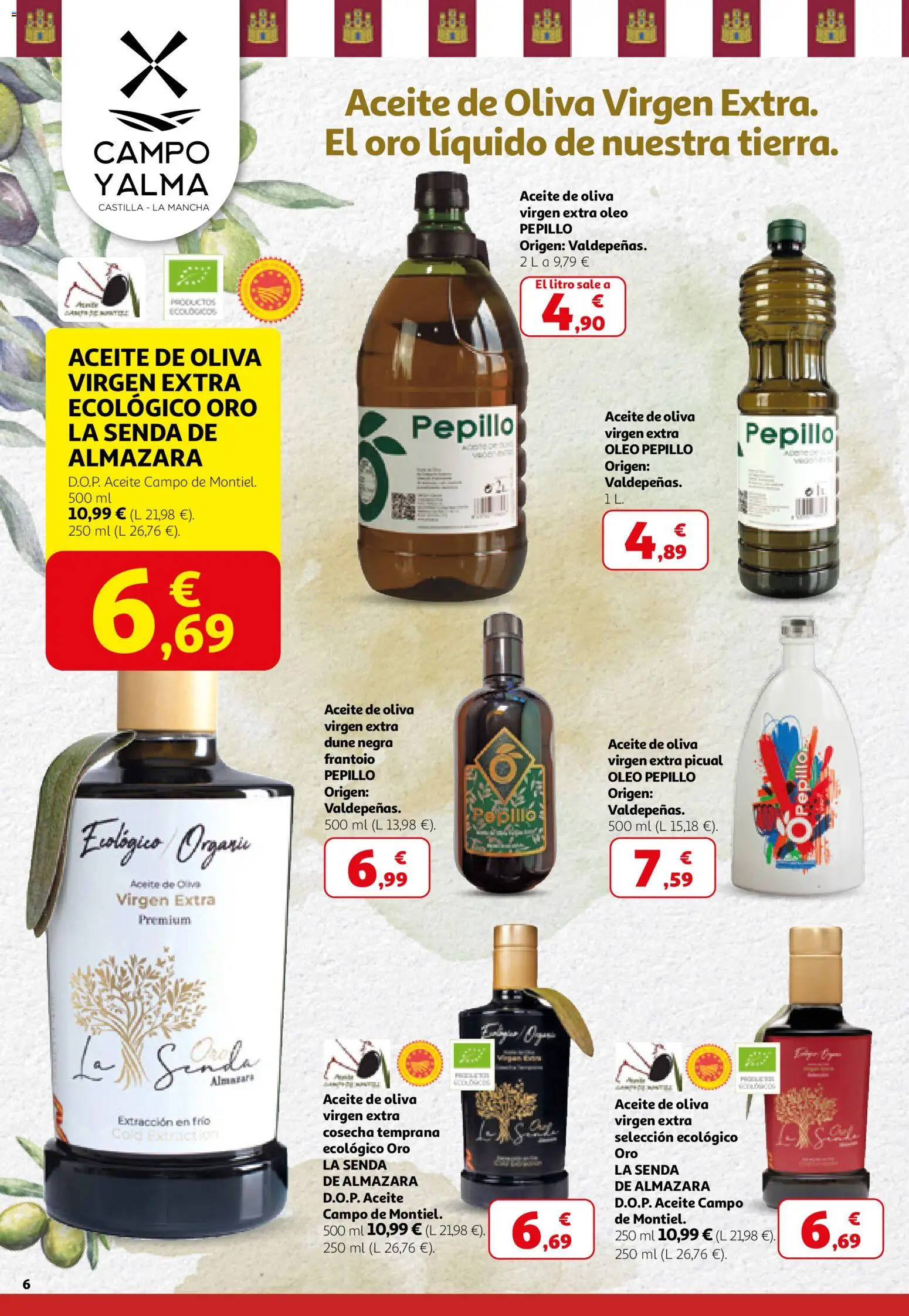 Alcampo - Campo y Alma Madrid 2026 │ válido desde el 26.02.2026 | Página: 6 | Productos: Aceite, Aceite de oliva, Aceite de oliva virgen extra