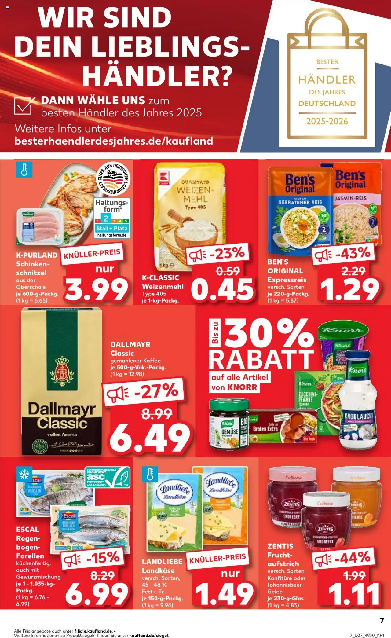 Kaufland prospekt Stuttgart	 – gültig ab 11.09.2025 | Seite: 7 | Produkte: Jasminreis, Dallmayr, Reis, Zucchini