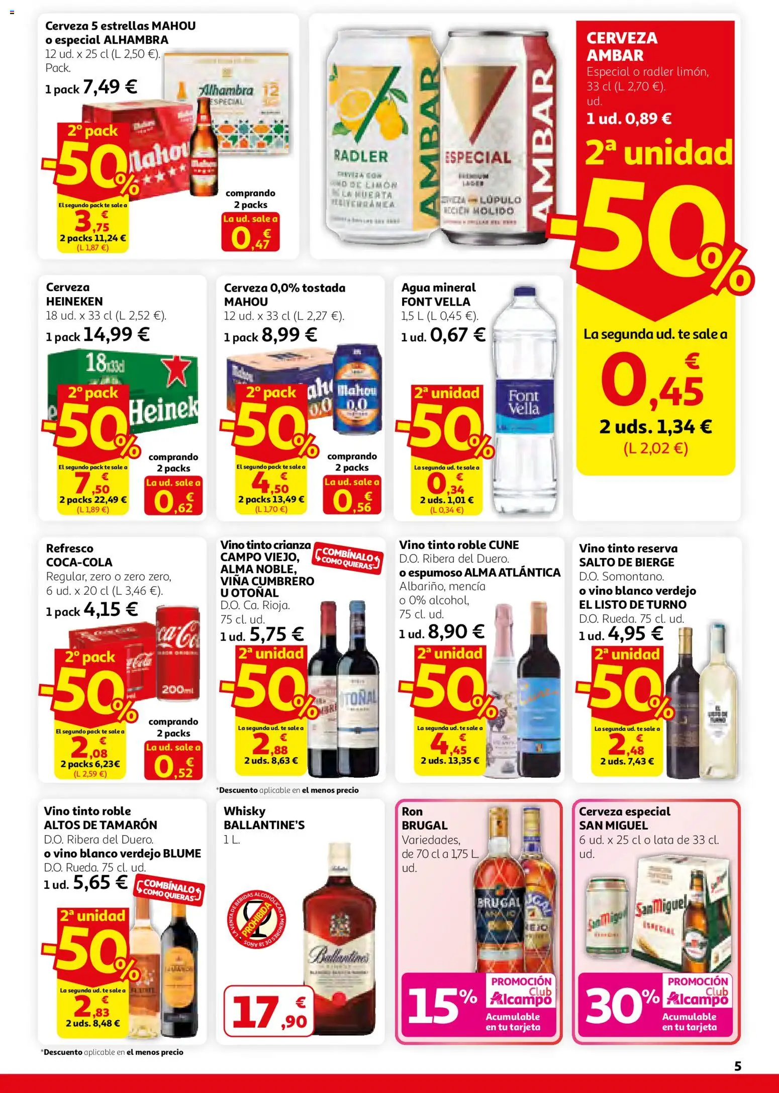 HP Nacional │ válido desde el 26.02.2026 | Página: 5 | Productos: Vino, Cerveza, Té, Σπανάκι