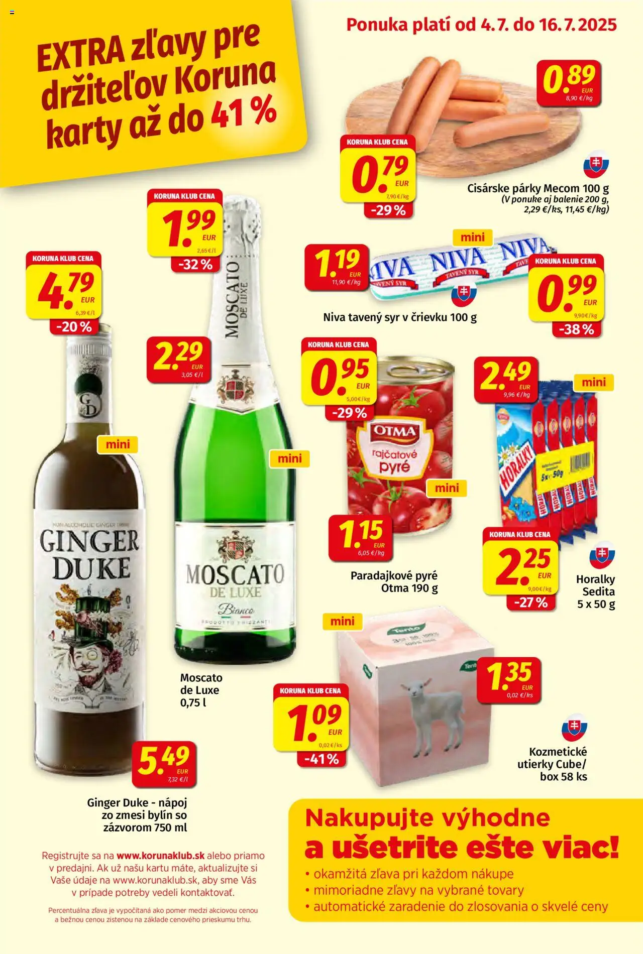 Koruna leták │ platný od 04.07.2025 | Strana: 9 | Produkty: Syr, Párky, Horálky