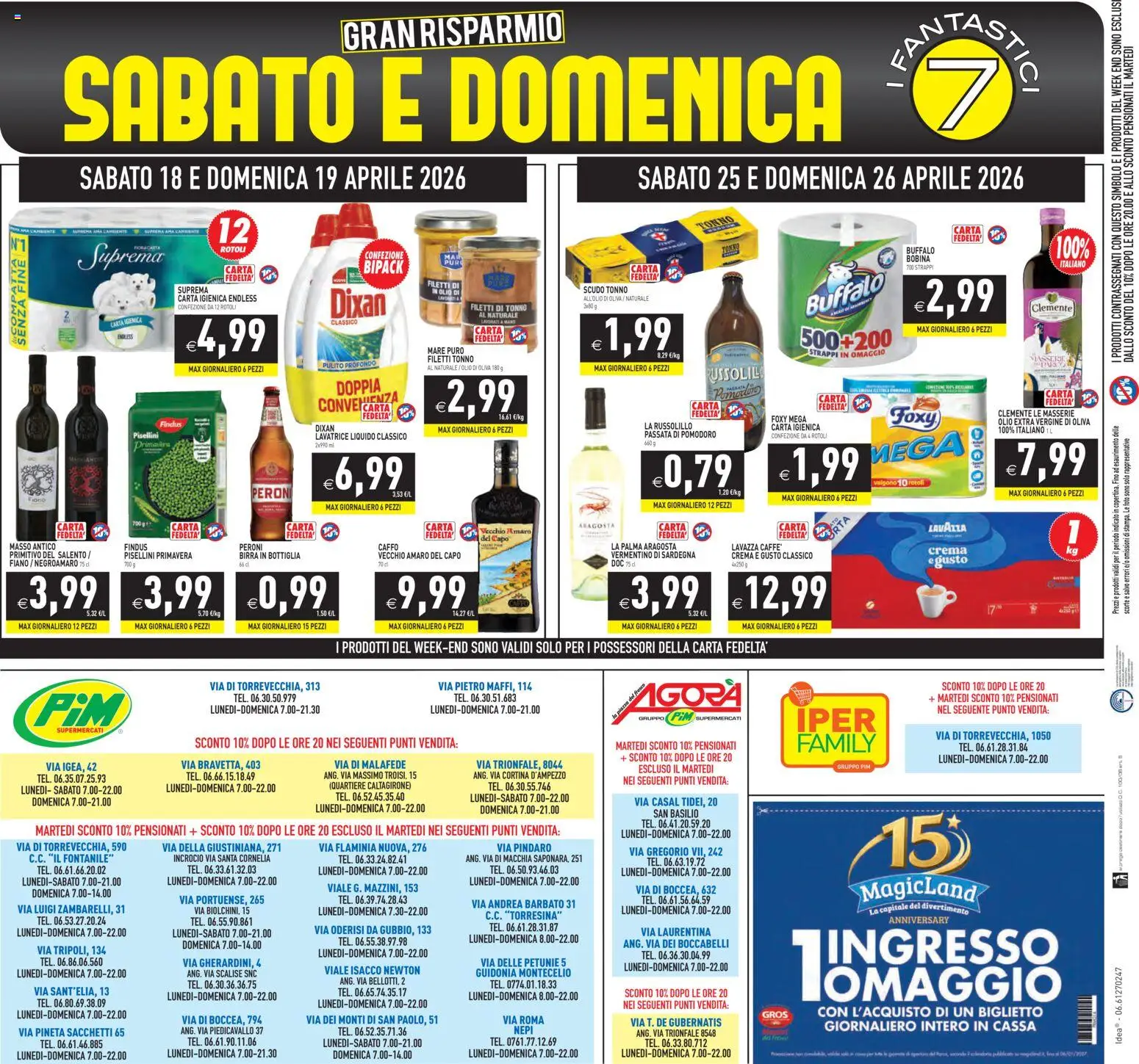 Volantino PIM Supermercati del 17.04.2026 | Pagina: 24 | Prodotti: Crema, Birra, Tonno, Olio extra vergine