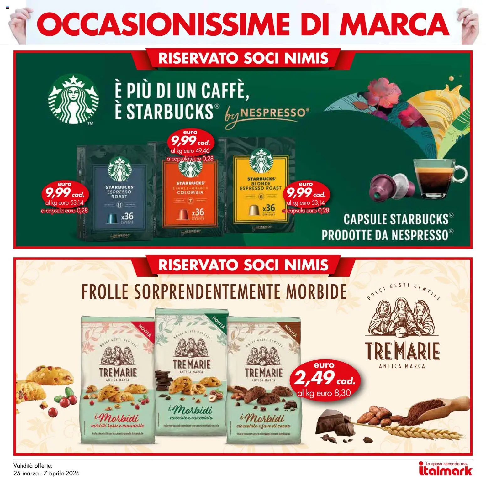 Volantino Italmark del 25.04.2026 | Pagina: 5 | Prodotti: Cioccolato, Mandorle, Mirtilli, Cacao