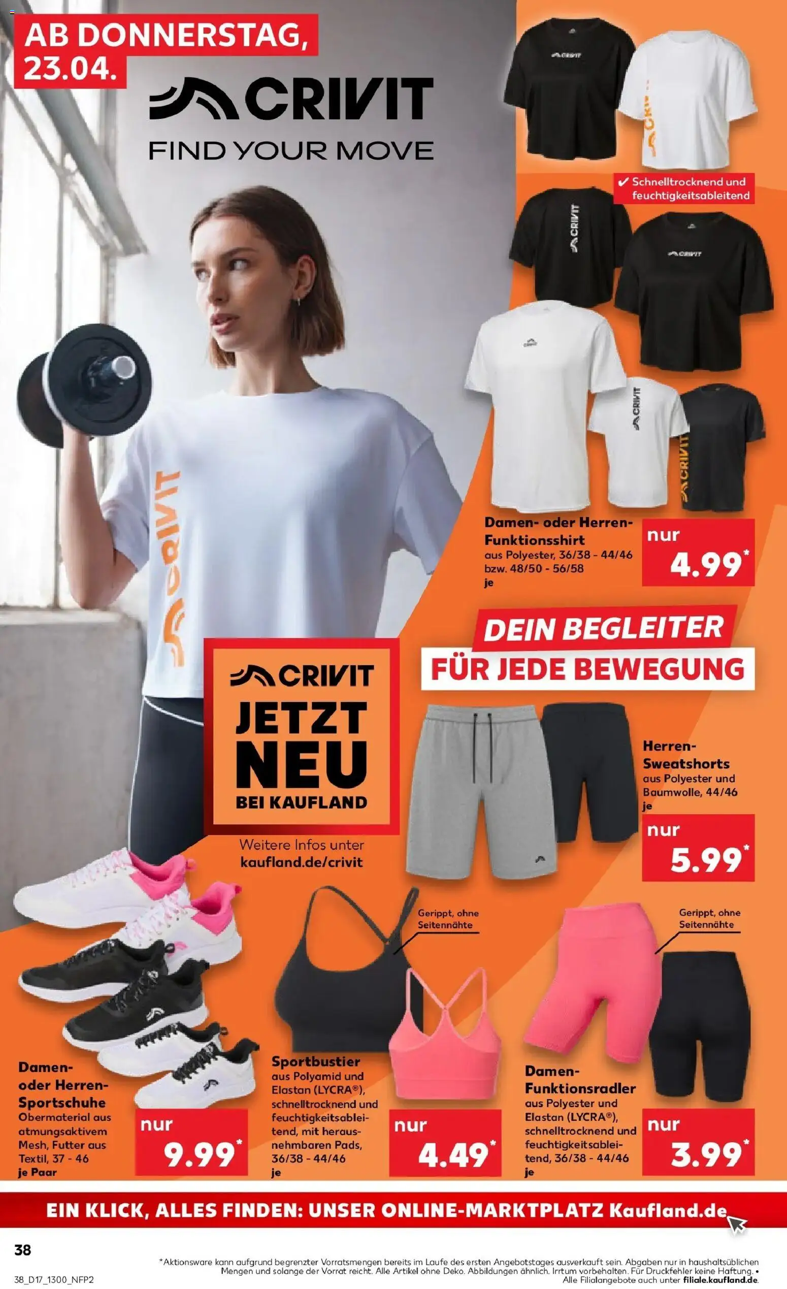 Kaufland Prospekt Schwerte	 – gültig ab 23.04.2026 | Seite: 38 | Produkte: Shirt, Sweatshorts