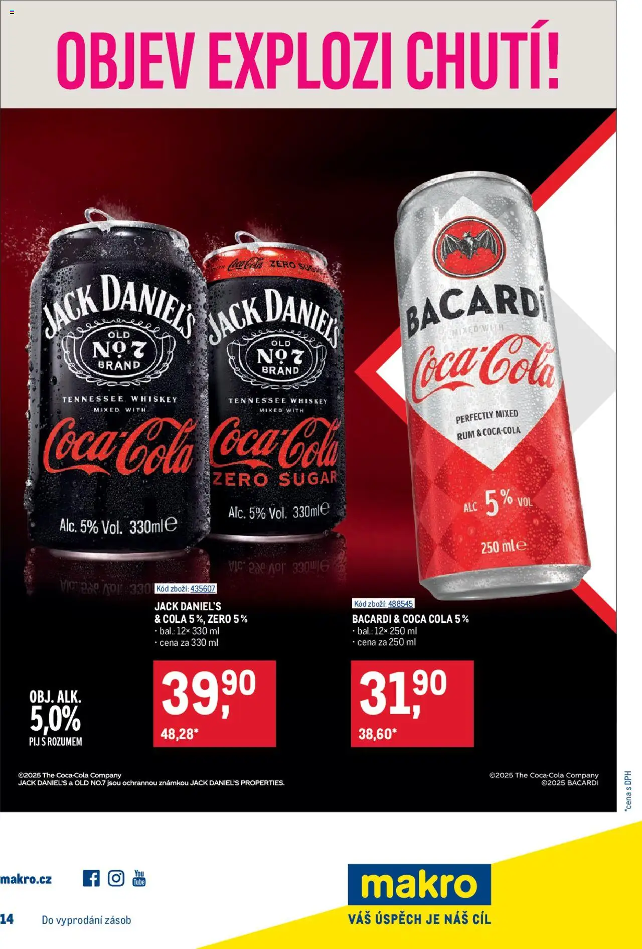 Makro leták - Maloobchod od 18.06.2025 | Strana: 18 | Produkty: Whiskey, Coca cola, Jack Daniel’s, Cola