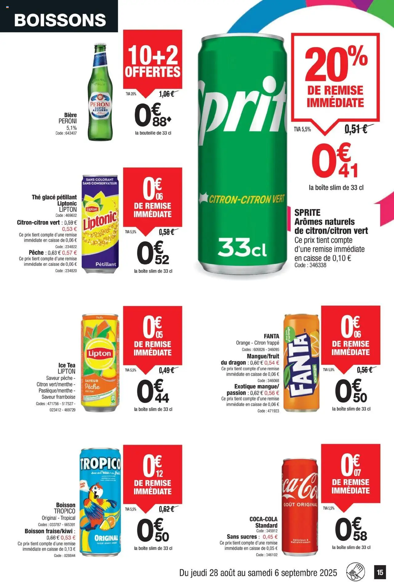  | Page: 15 | Produits: Citron, Orange, Bière, Thé