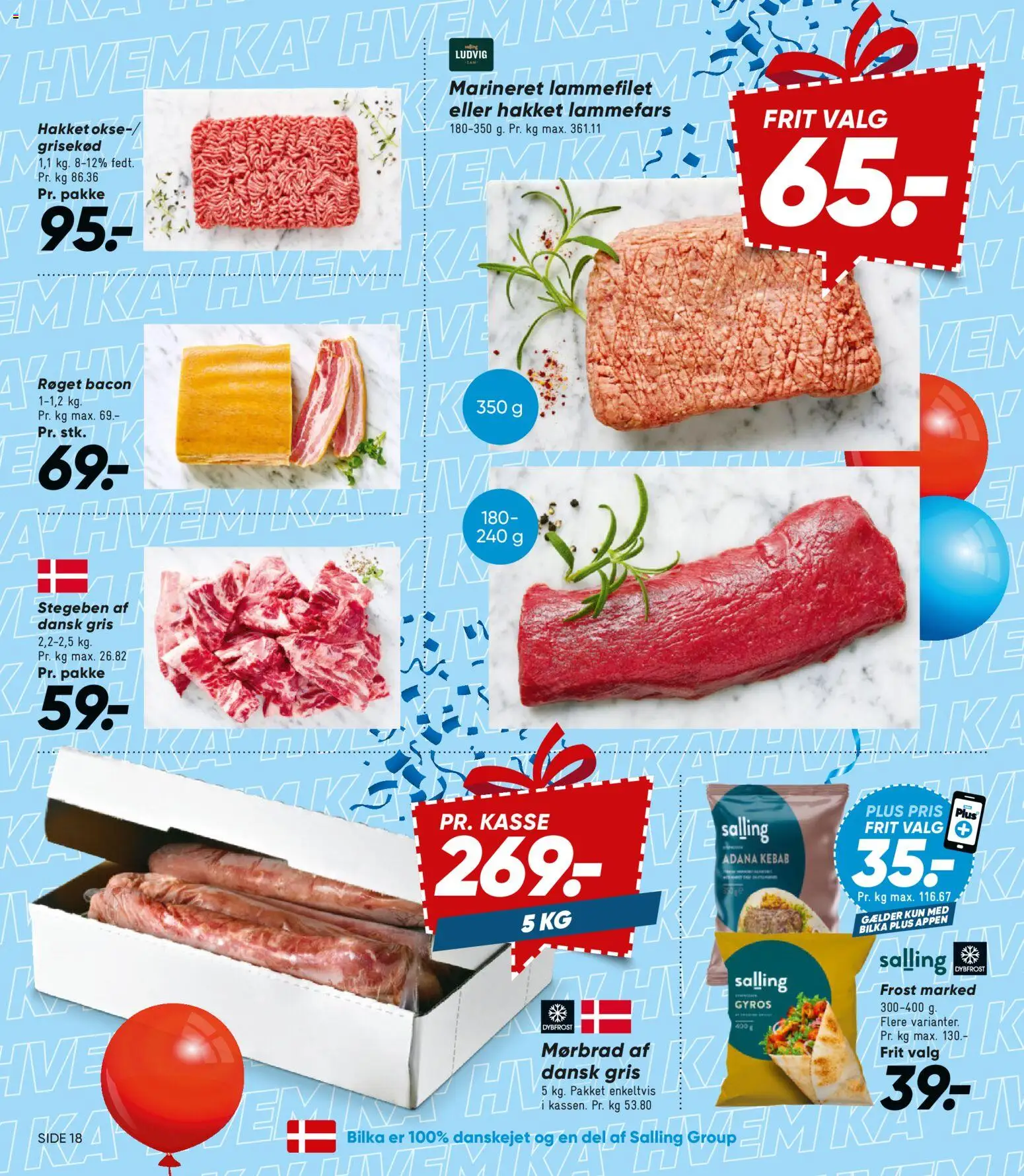 Bilka tilbudsavis – gyldig fra 30.01.2026 | Side: 18 | Produkter: Kebab, Bacon