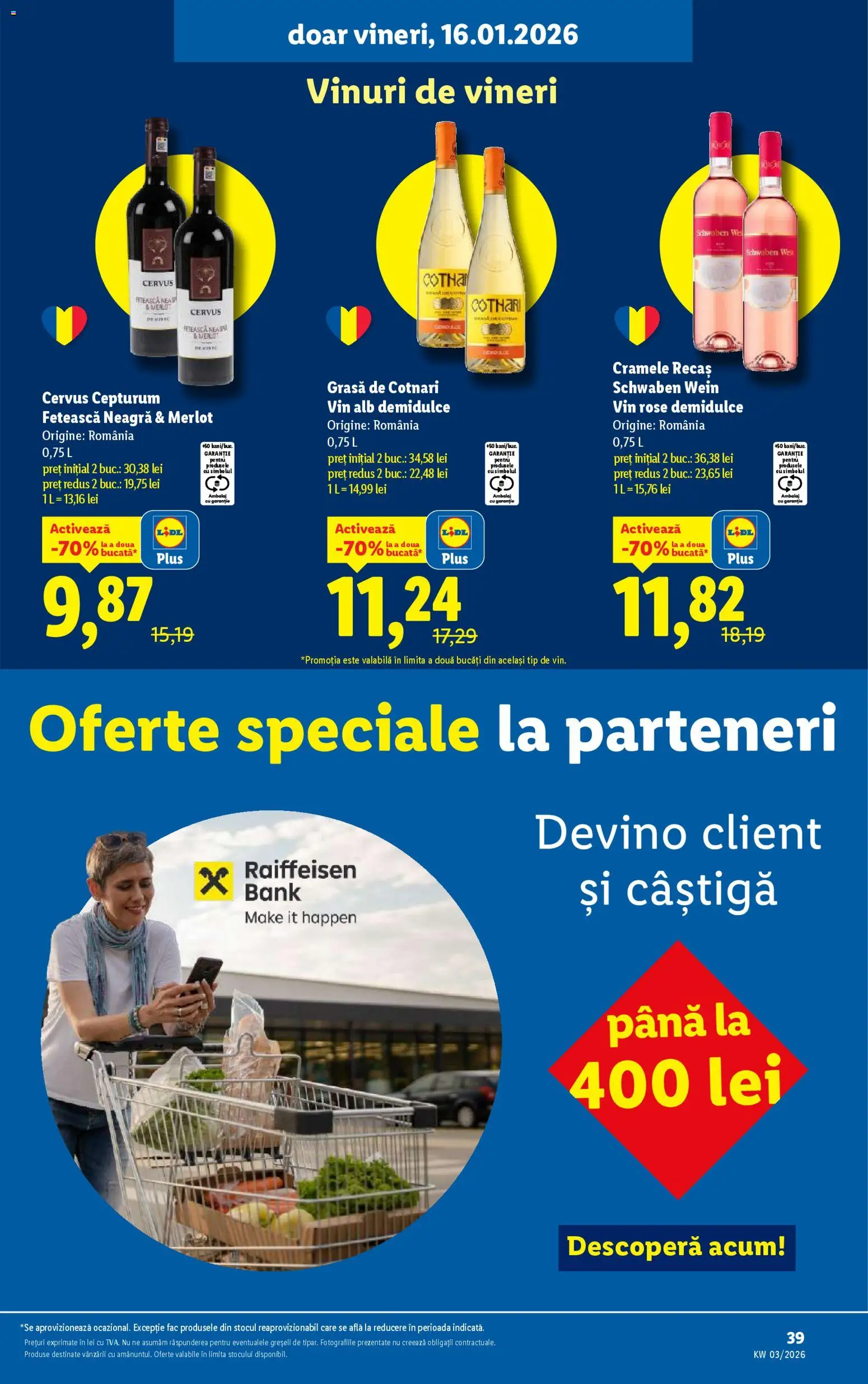 Noul catalog Lidl – valabil de la 12.01.2026 | Pagină: 39 | Produse: Vin