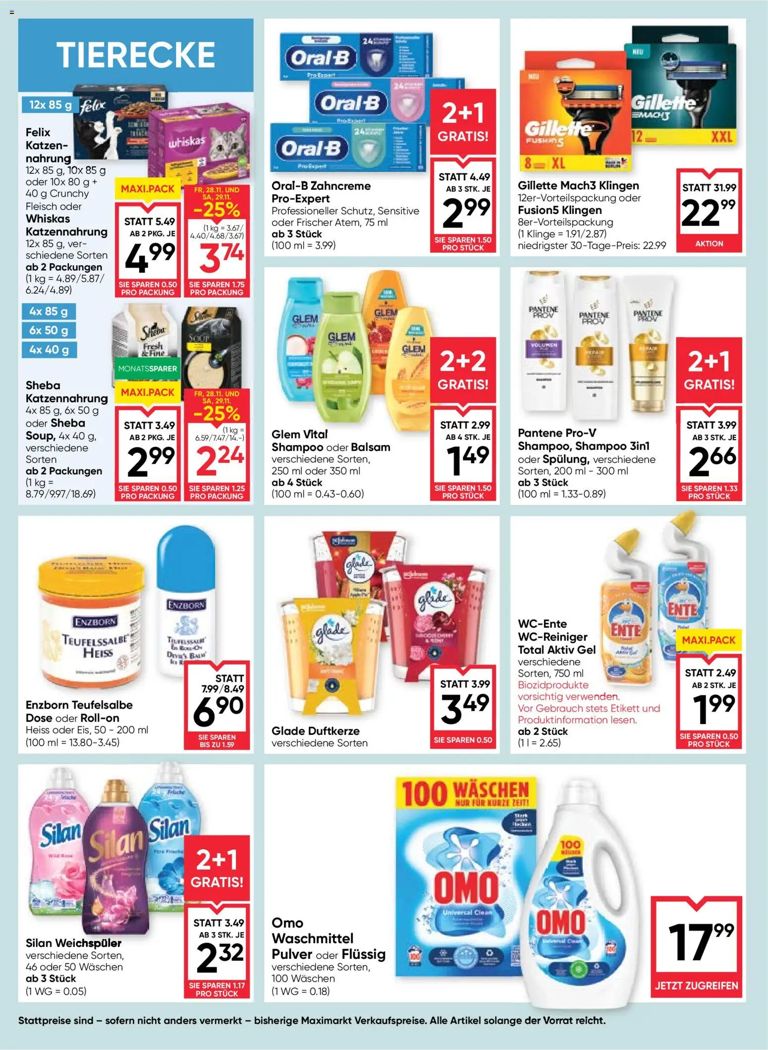 Maximarkt Flugblatt gültig ab 27.11.2025 | Seite: 18 | Produkte: Shampoo, Weichspüler, Waschmittel