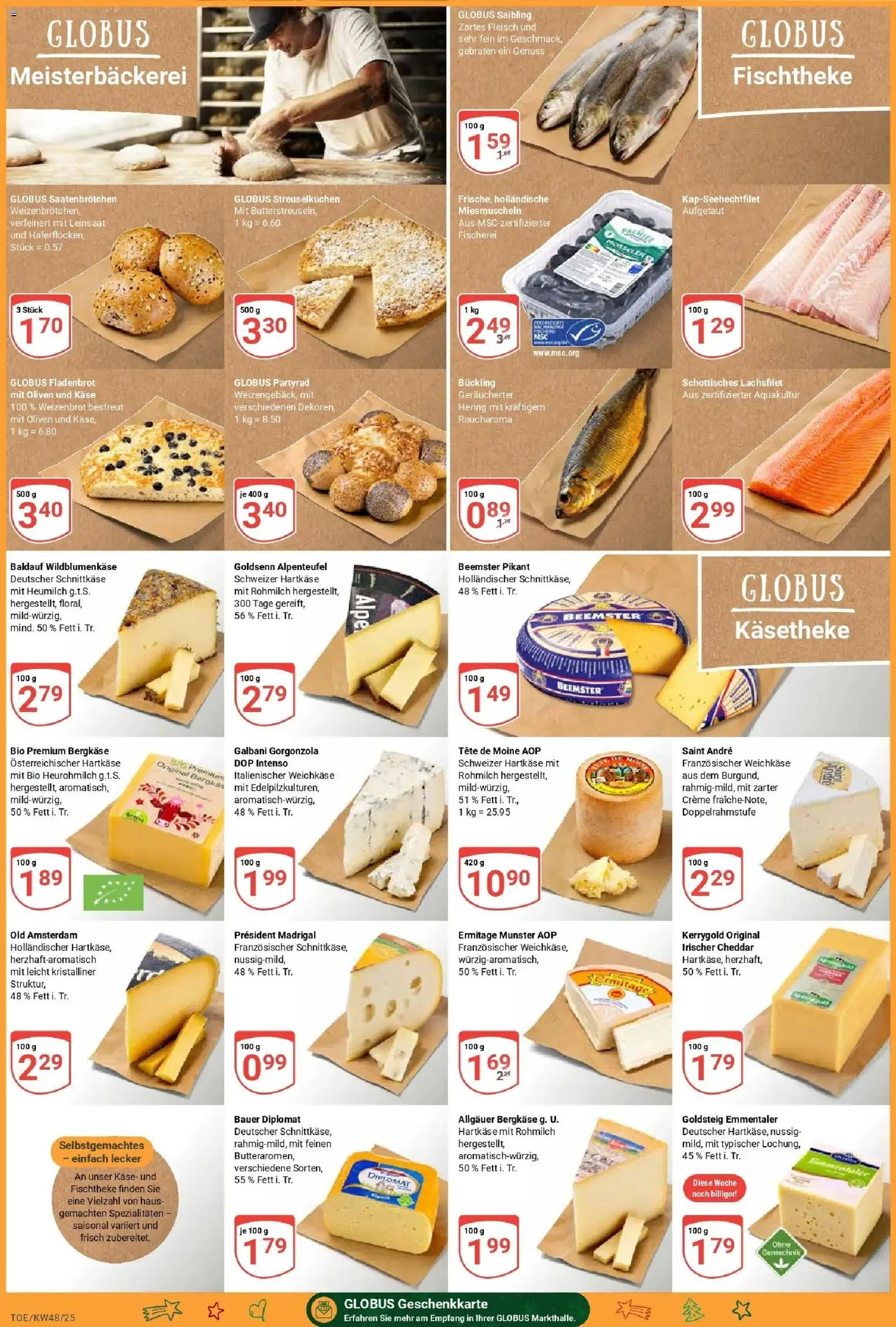Globus prospekt Tönisvorst	 – gültig ab 23.11.2025 | Seite: 2 | Produkte: Käse, Creme, Fleisch