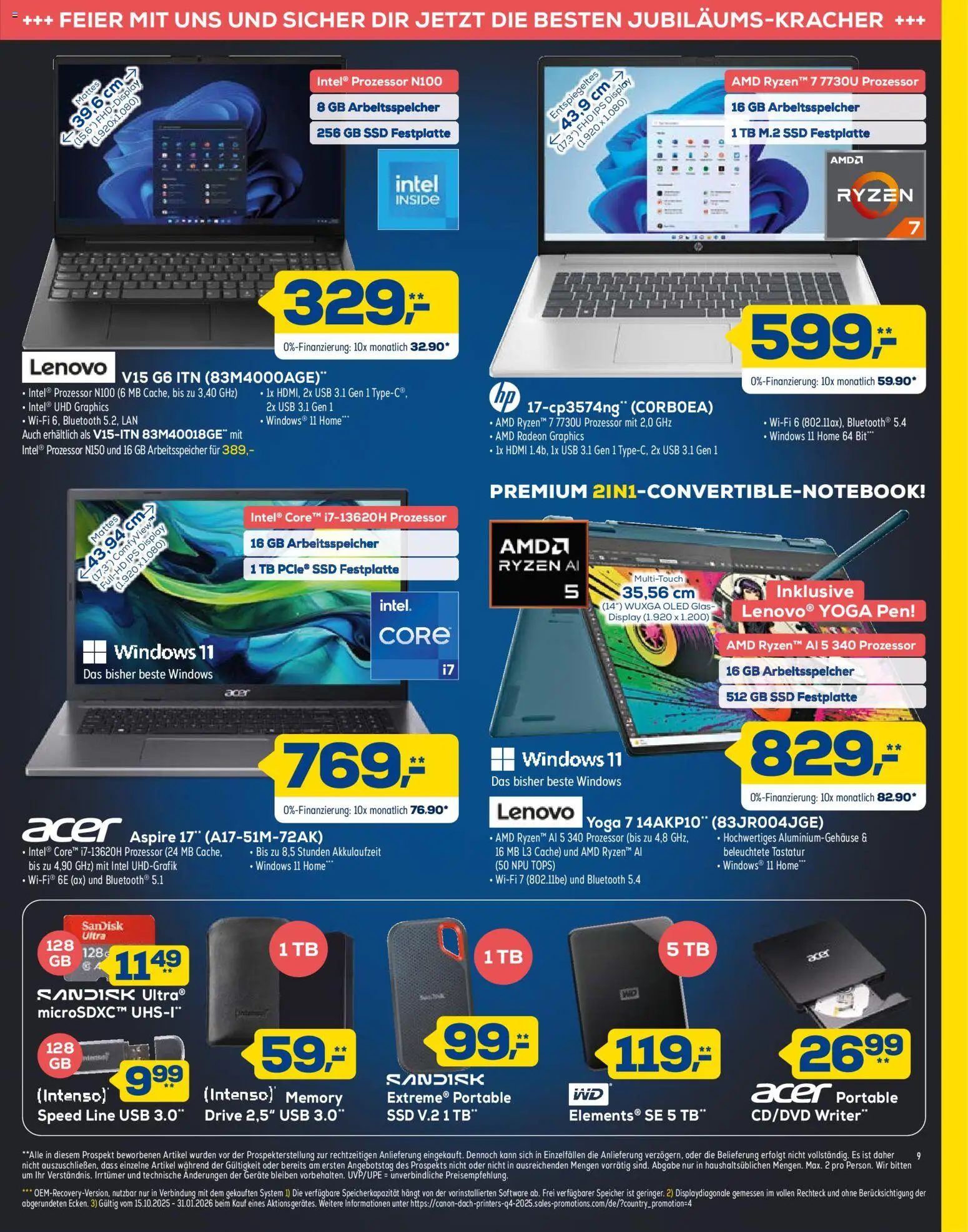 Euronics - Cyber Monday – gültig ab 03.12.2025 | Seite: 9 | Produkte: Lenovo, USB, Tastatur