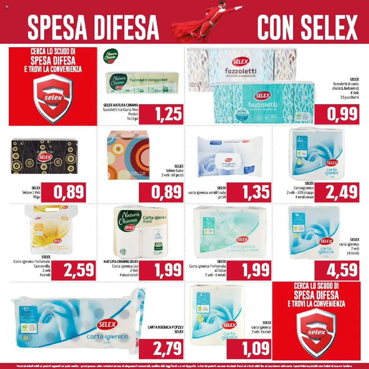 Volantino Famila del 01.09.2025 | Pagina: 22 | Prodotti: Carta igienica, Fazzoletti di carta, Fazzoletti, Talco