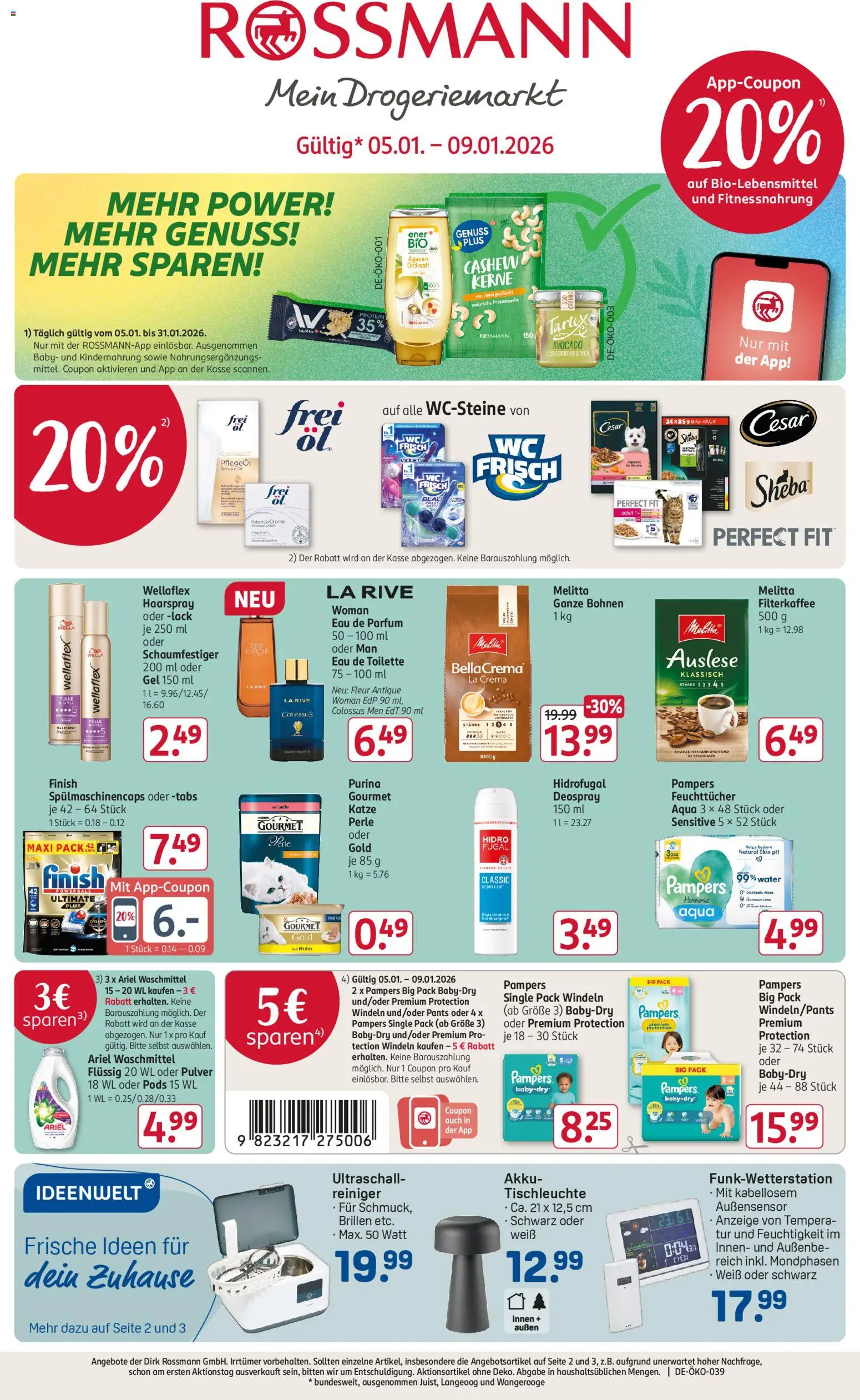 Rossmann Prospekt 	 – gültig ab 05.01.2026 | Seite: 1 | Produkte: Ariel, Tür, Deodorant, Deospray