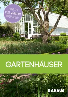 Rahaus Prospekt Gartenhäuser ab 01.09.2022 gültig