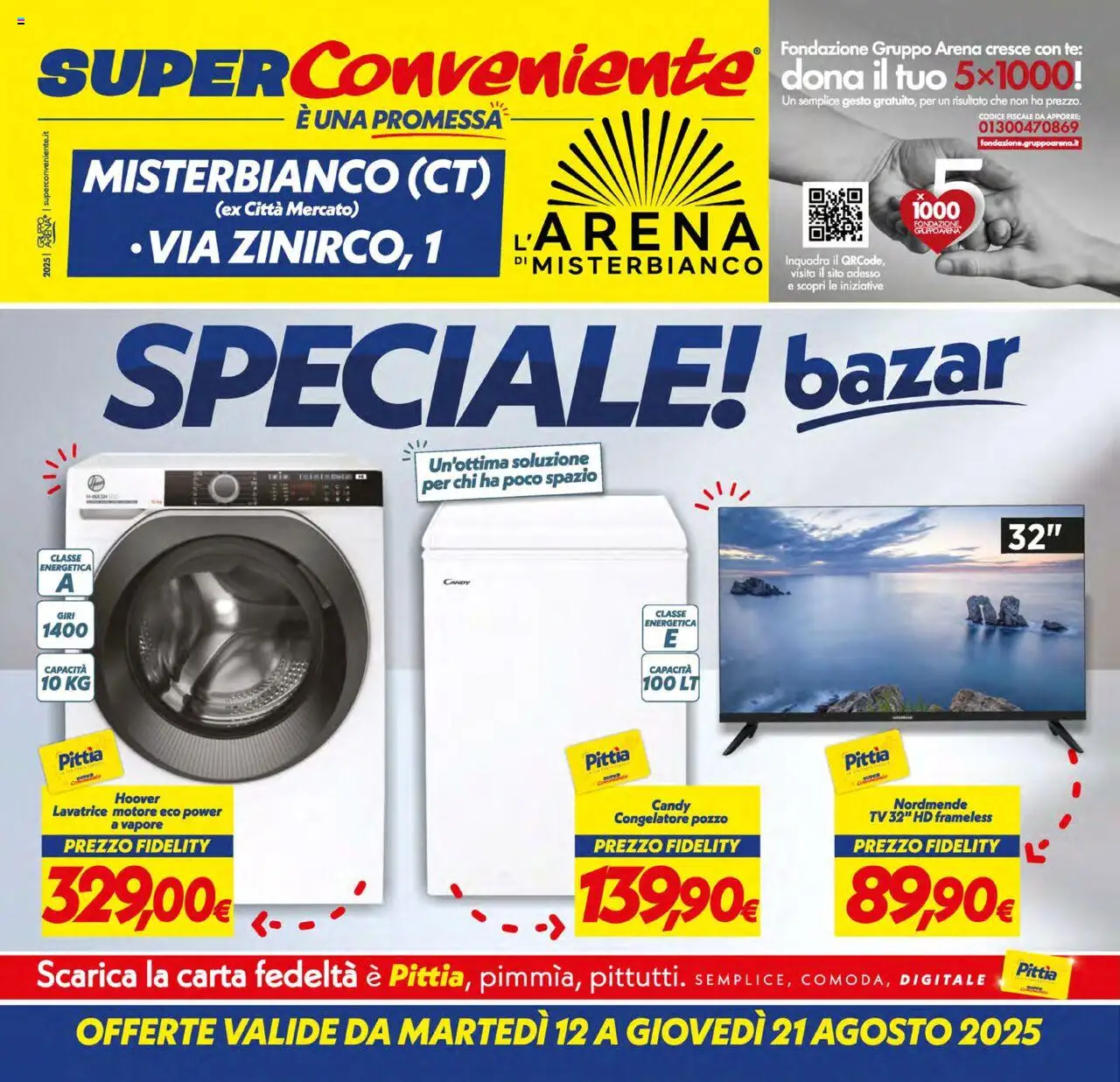 Volantino SuperConveniente del 12.08.2025 | Pagina: 26 | Prodotti: Tè, Lavatrice, TV, Congelatore