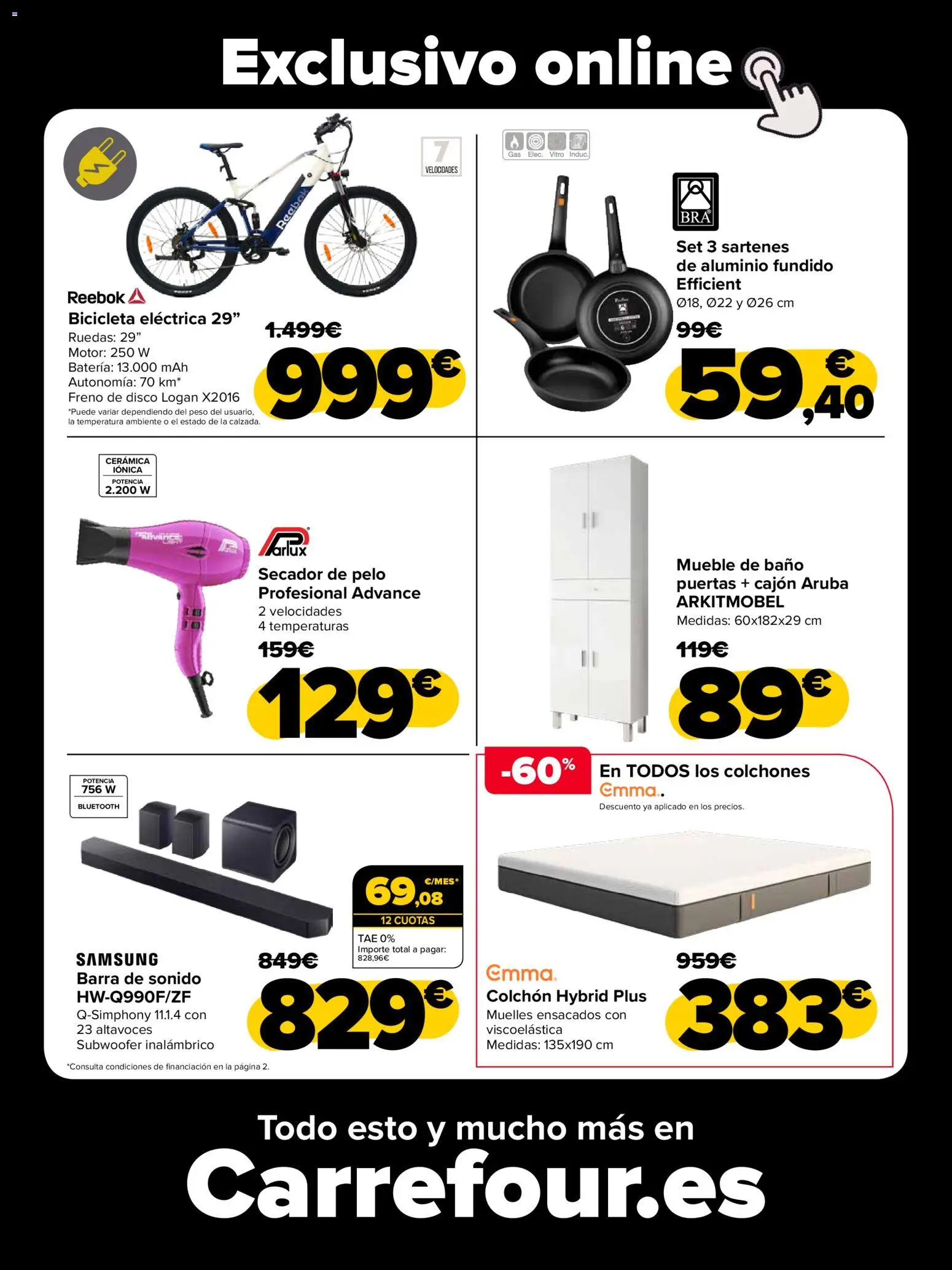 Carrefour - Black Friday │ válido desde el 20.11.2025 | Página: 46 | Productos: Bicicleta, Bicicleta eléctrica, Peso, Baño