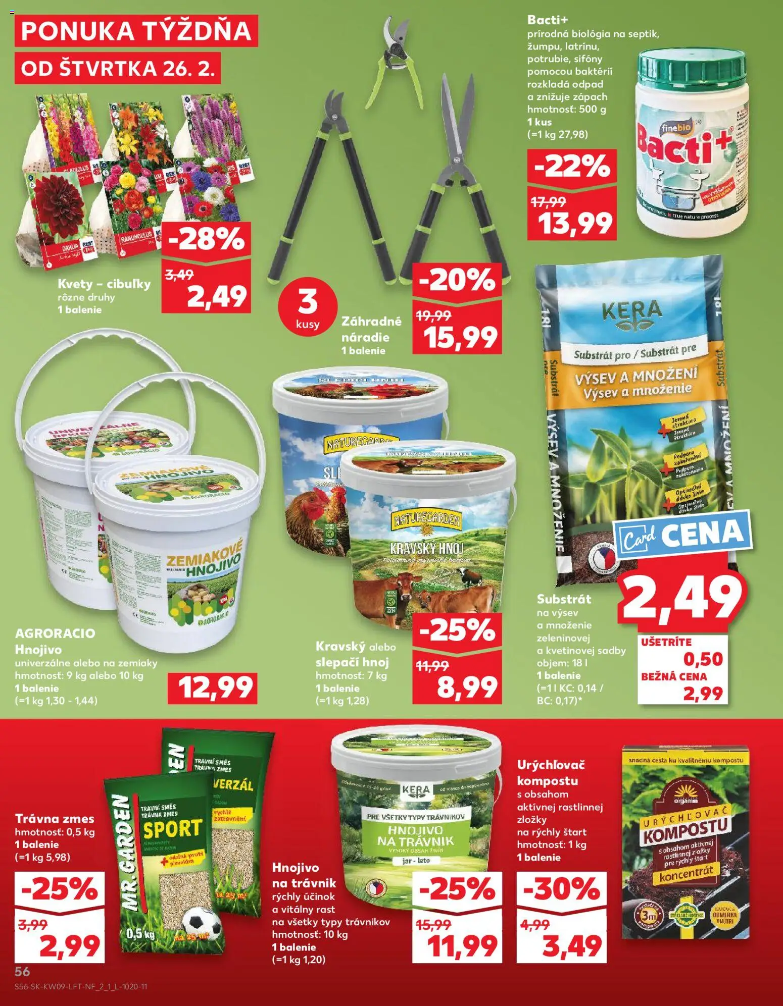 Nové Kaufland akcie – leták je platný od 26.02.2026 | Strana: 56 | Produkty: Náradie, Kvety, Jar