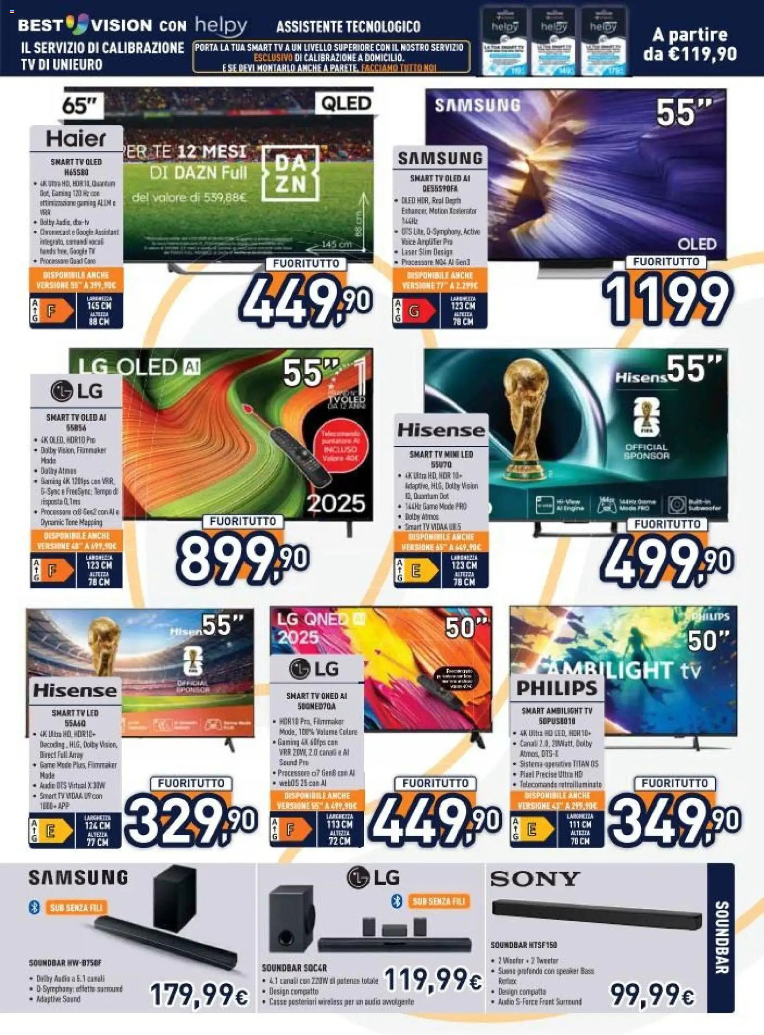 Volantino Unieuro del 16.01.2026 | Pagina: 3 | Prodotti: Telecomando, TV, Audio, Speaker