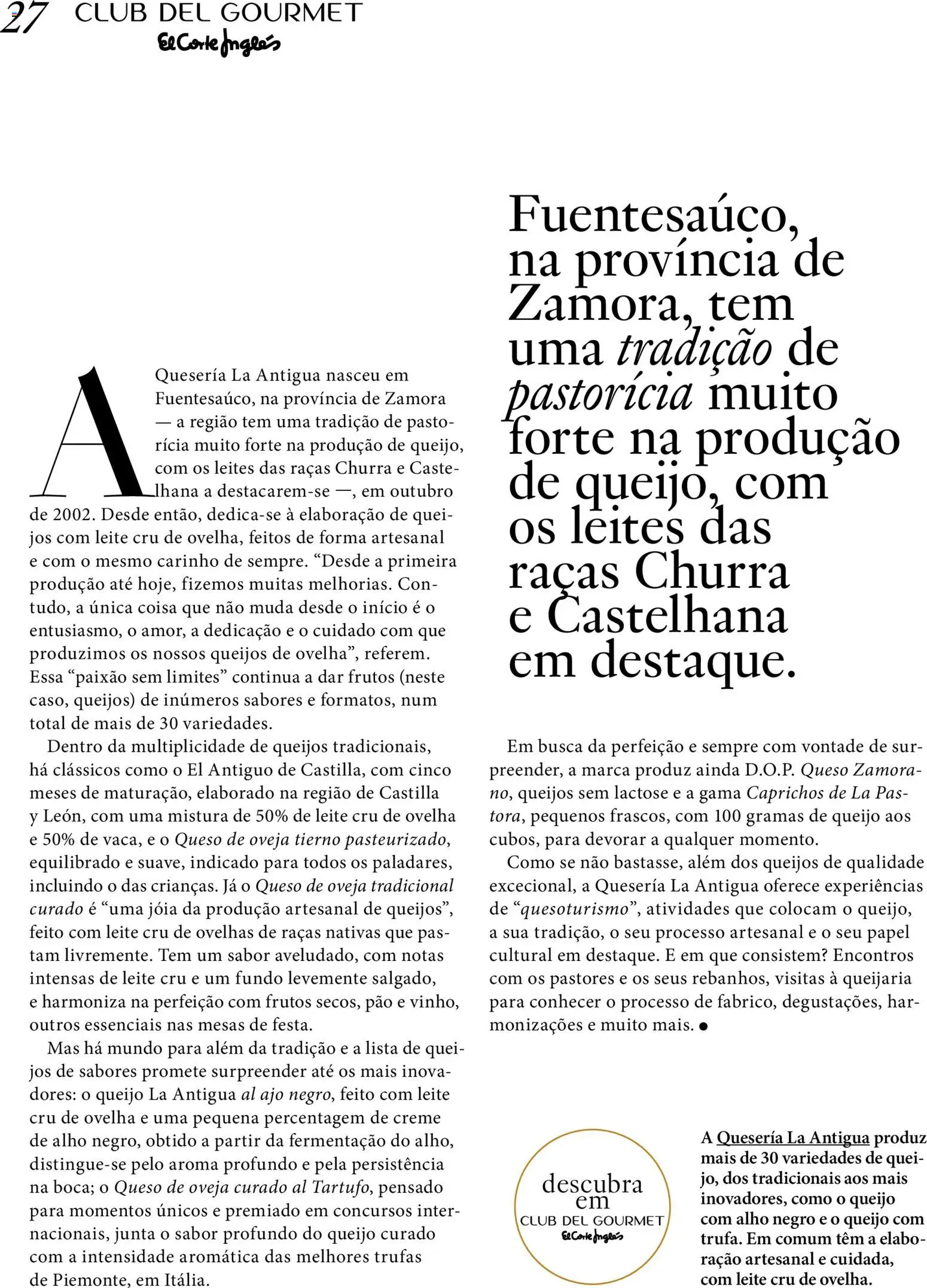 El Corte Ingles folheto │ válido de 26.11.2025 | Página: 27 | Produtos: Leite, Queijo, Pão, Creme