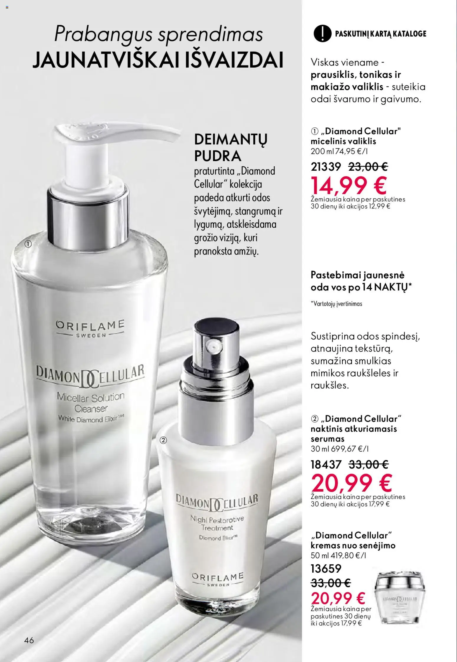 Oriflame akcijos nuo 01.04.2026 | Puslapis: 46 | Prekių: Tonikas, Pudra, Kremas