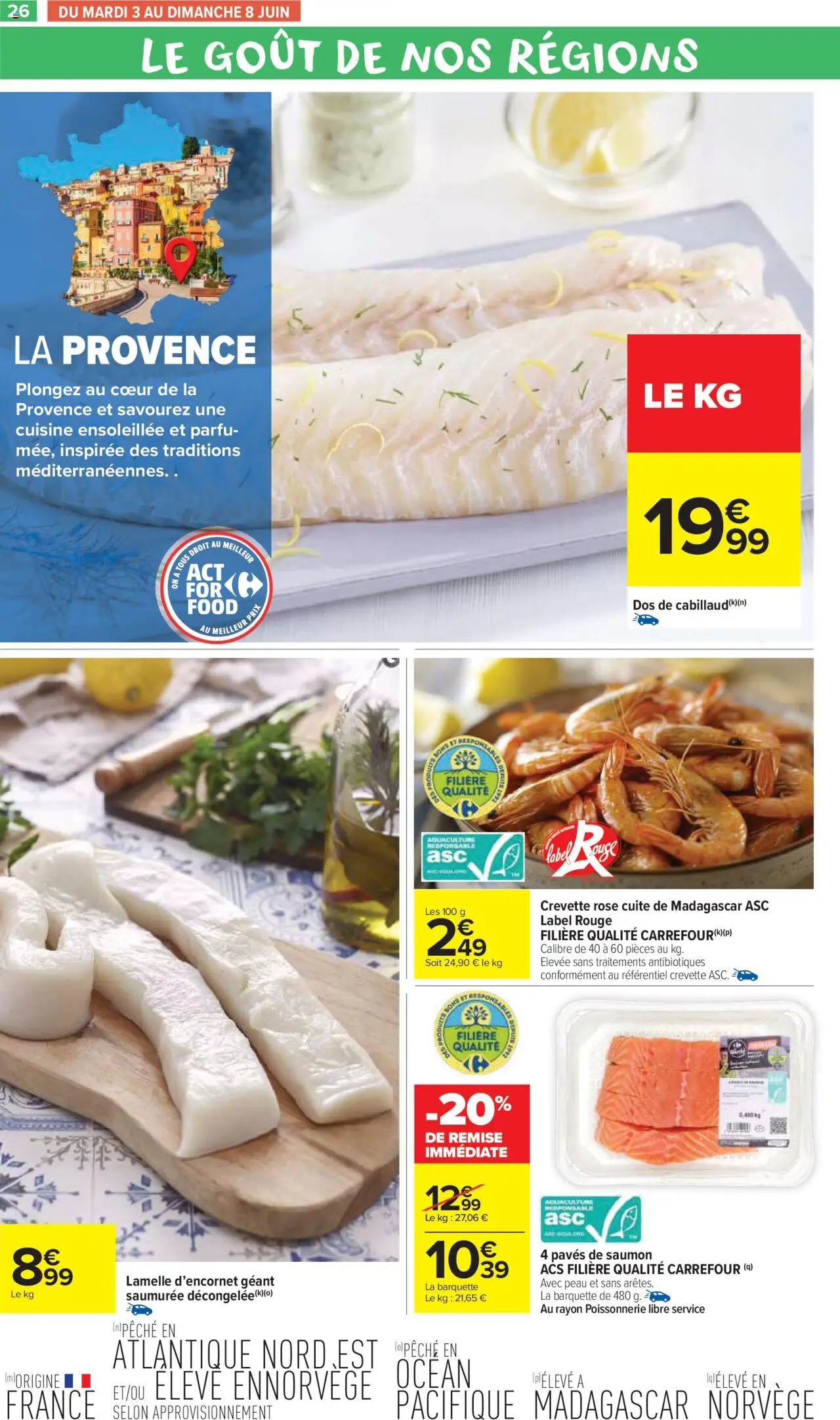  | Page: 28 | Produits: Crevette, Poissonnerie, Dos de cabillaud, Saumon