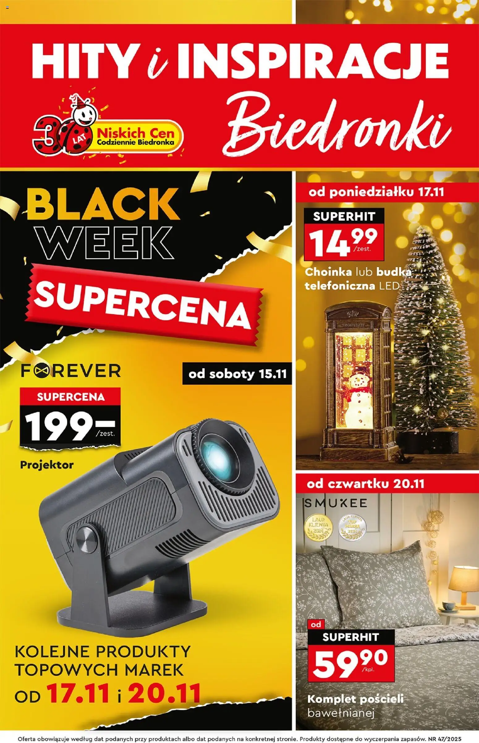Biedronka Black Friday od 15.11.2025 | Strona: 1 | Produkty: Choinka