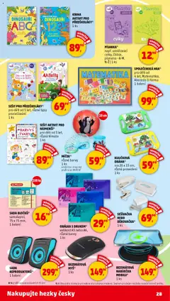 Penny Market leták - Čtvrtečník od 24.07.2025 | Strana: 28 | Produkty: Kniha, Sešit, Dinosauři, Barvy