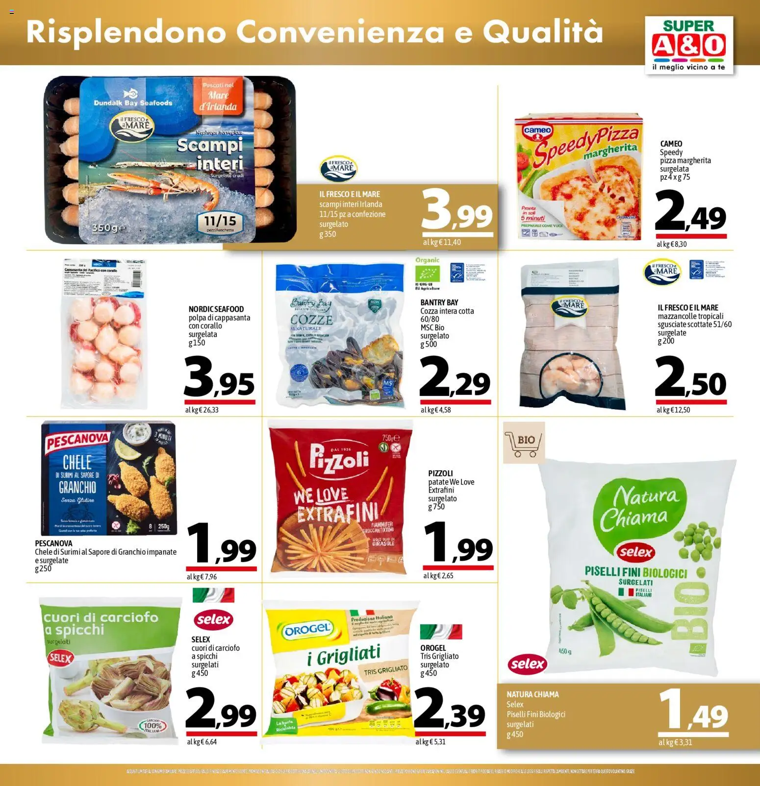 Volantino A&O del 11.12.2025 | Pagina: 11 | Prodotti: Pizza, Cozze, Patate, Mazzancolle