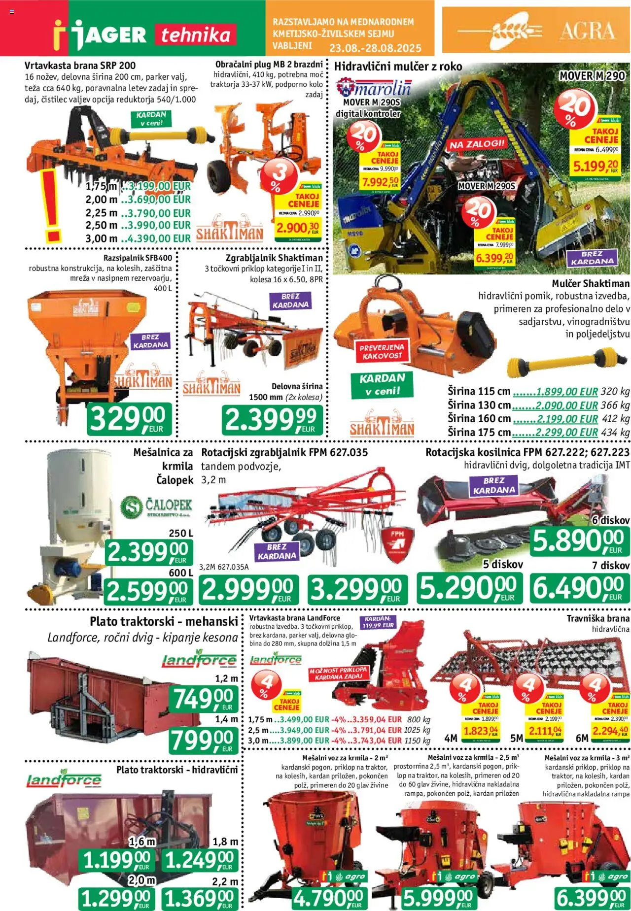 Jager katalog tehnika │ velja od 20.08.2025 | Stran: 13 | Izdelki: Teza, Kosilnica, Letev