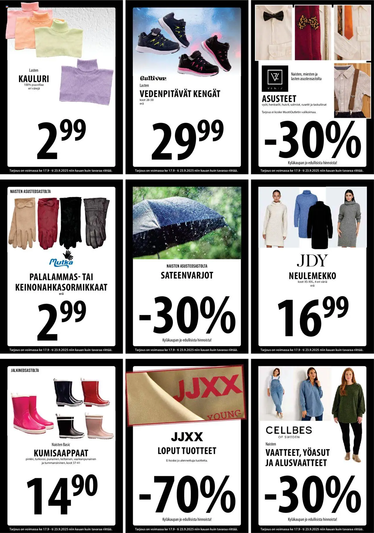 Tuuri tarjoukset – voimassa 17.09.2025 alkaen | Sivu: 15 | Tuotteet: Rusetit, Alusvaatteet, Kumisaappaat