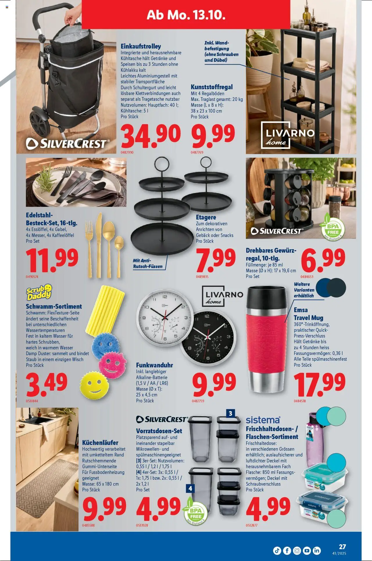 Lidl Aktionen – gültig ab 09.10.2025 | Seite: 27 | Produkte: Wasser