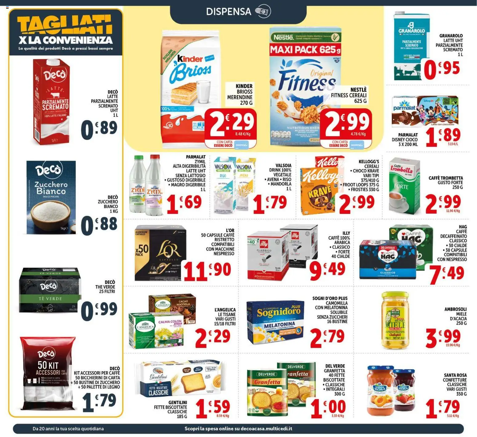 Volantino Decò del 17.03.2026 | Pagina: 14 | Prodotti: Caffè, Zucchero, Fette biscottate, Miele