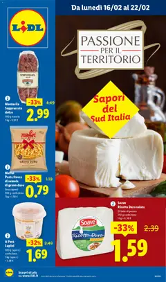 Anteprima del volantino Lidl Sapori del Sud Italia catalogo valido a partire dal 16.02.2026