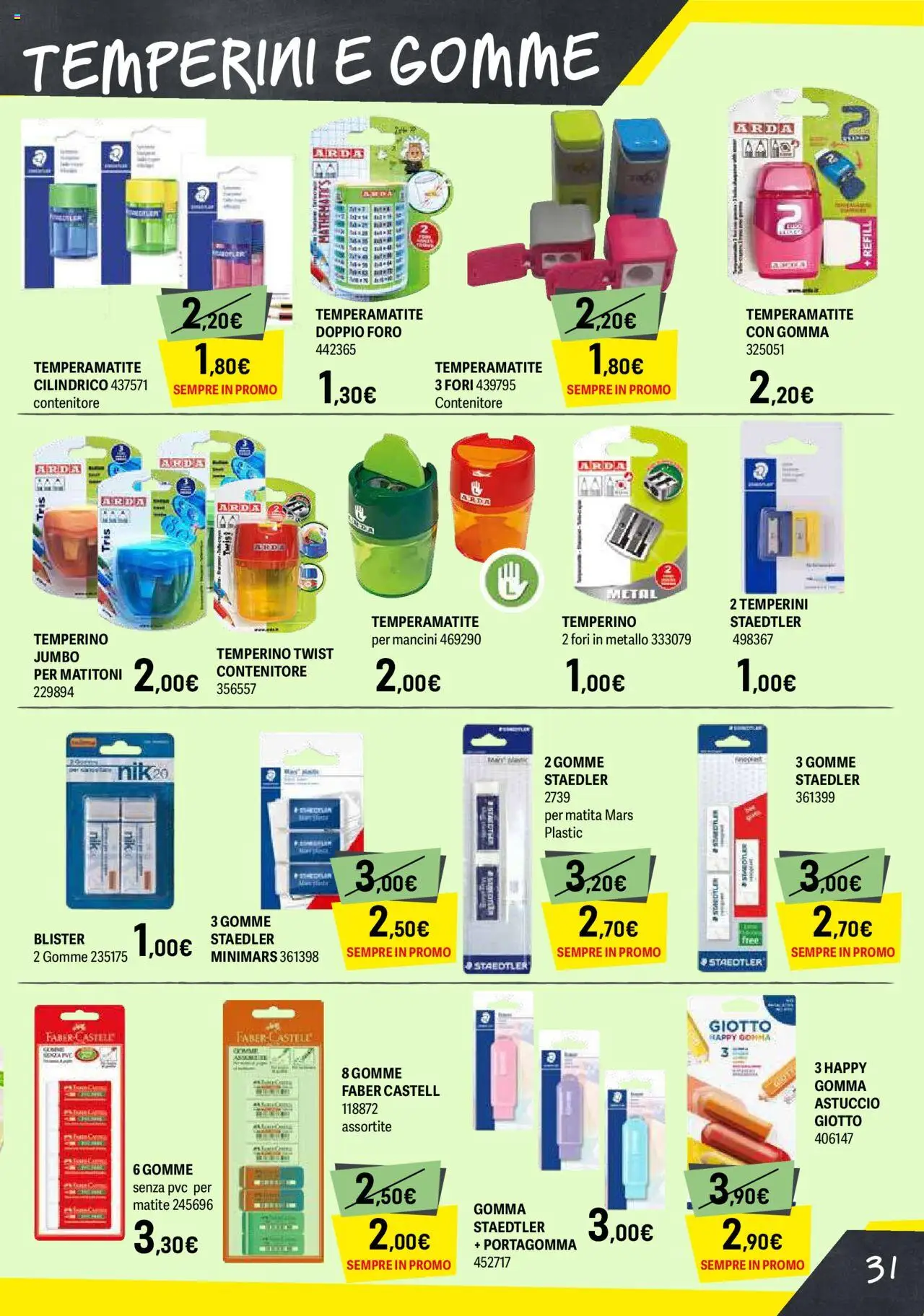 Volantino Orizzonte del 04.08.2025 | Pagina: 31 | Prodotti: Temperamatite, Astuccio, Contenitore, Temperino
