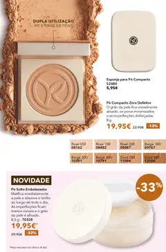 Pré-visualização Esponja para Pó Compacto, Compact powder sponge. válido de 17.10.2025 | Página: 42