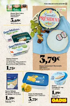 Vista previa Gadis folleto válido desde el 22.04.2026 | Página: 13 | Productos: Queso, Queso rallado, Queso cottage, Bolsa